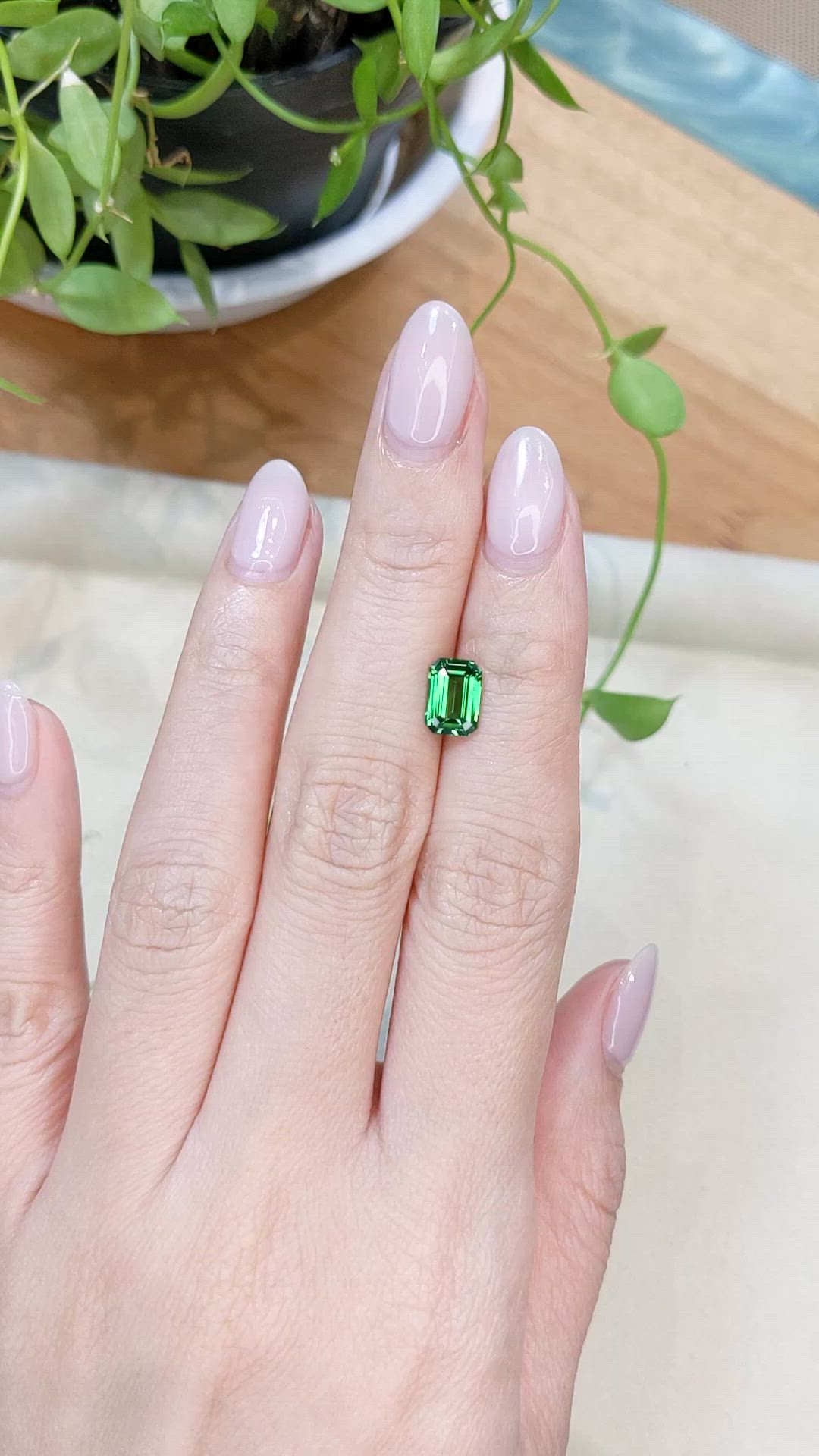 1.58 Ct. Tsavorite Garnet from Tanzania Size Video