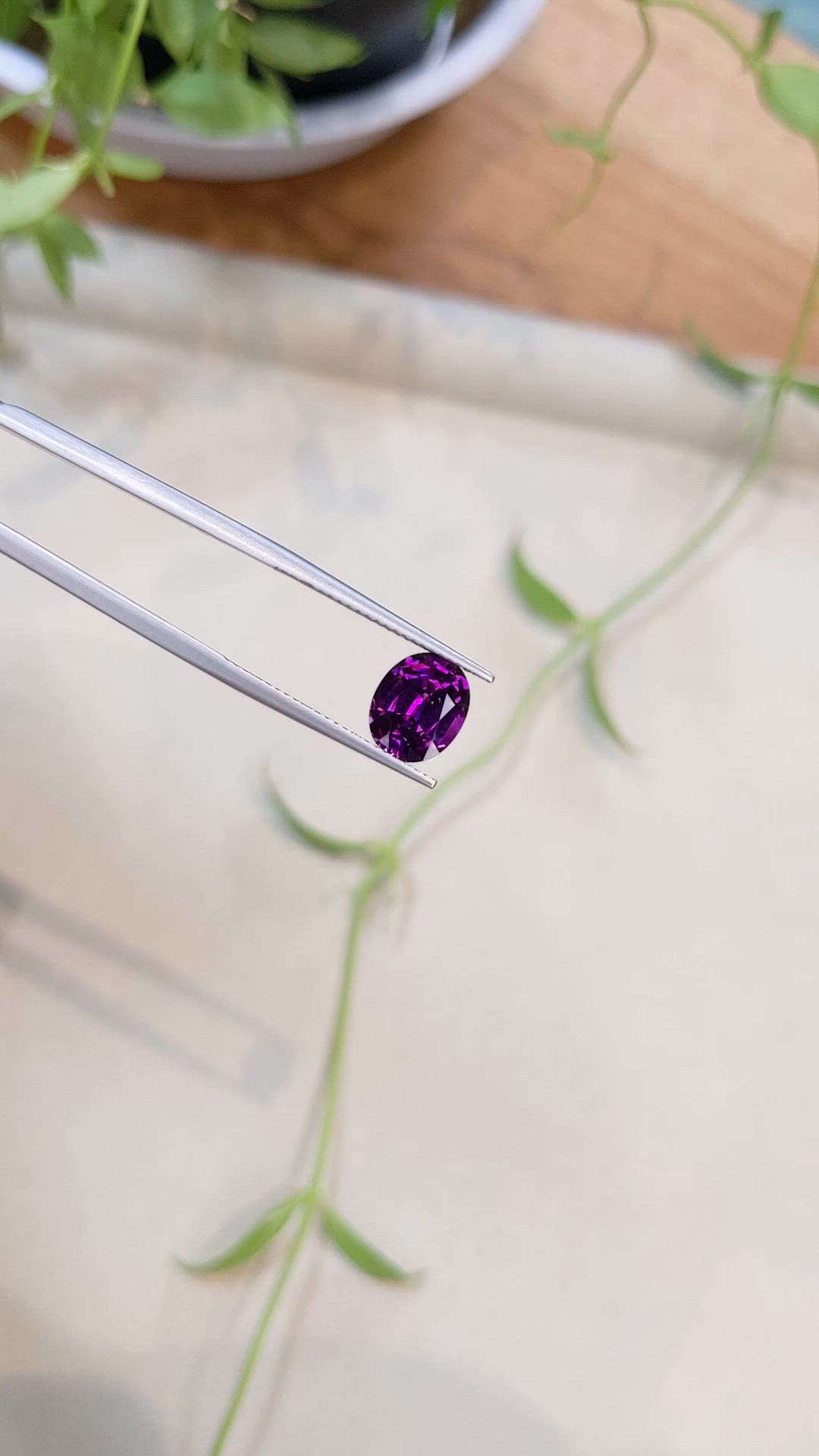 3.14 Ct. Purple Garnet from Mozambique Size Video