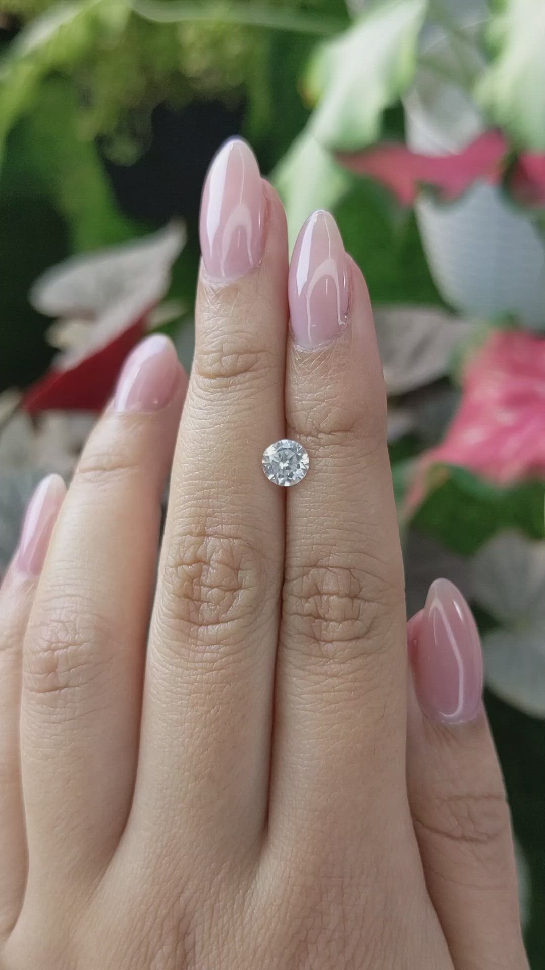 1.16 Ct. White Zircon from Ceylon (Sri Lanka) Size Video