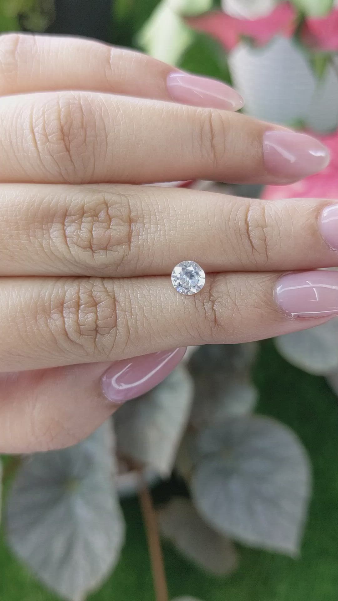 1.16 Ct. White Zircon from Ceylon (Sri Lanka) Size Video