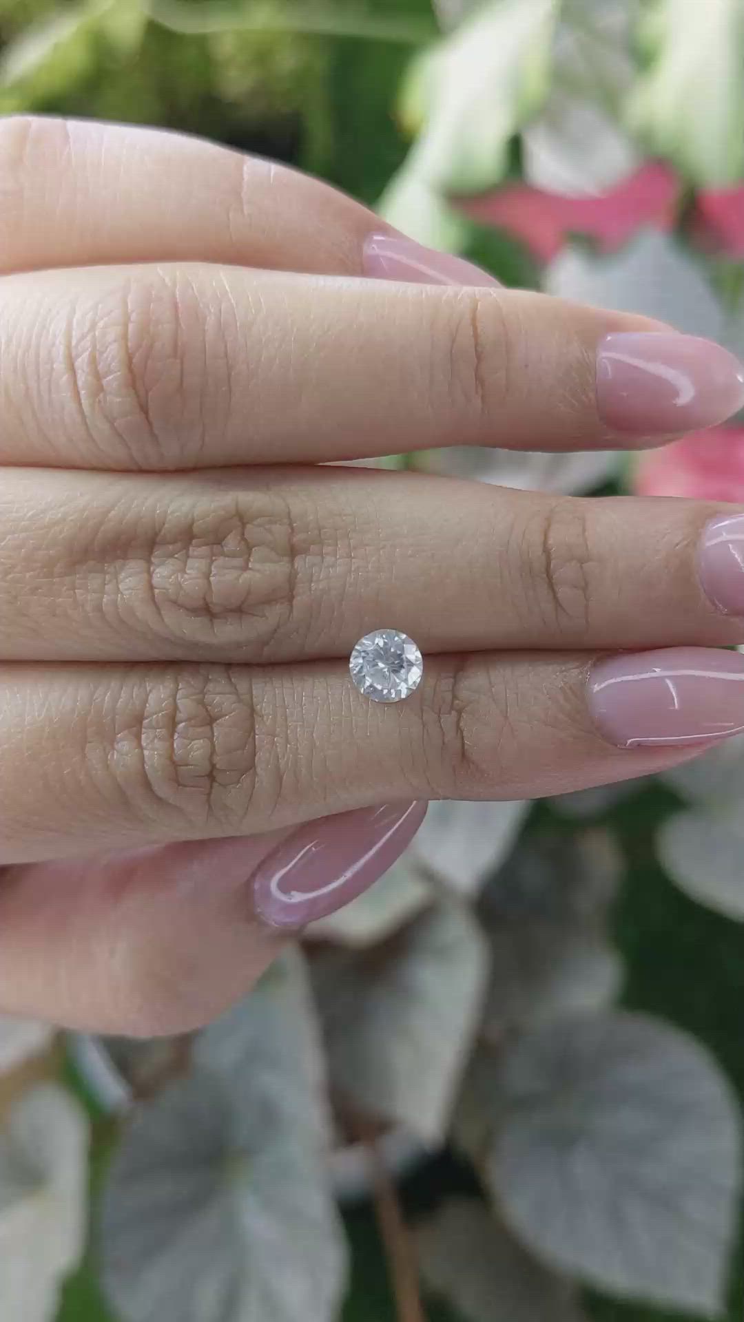 1.12 Ct. White Zircon from Ceylon (Sri Lanka) Size Video