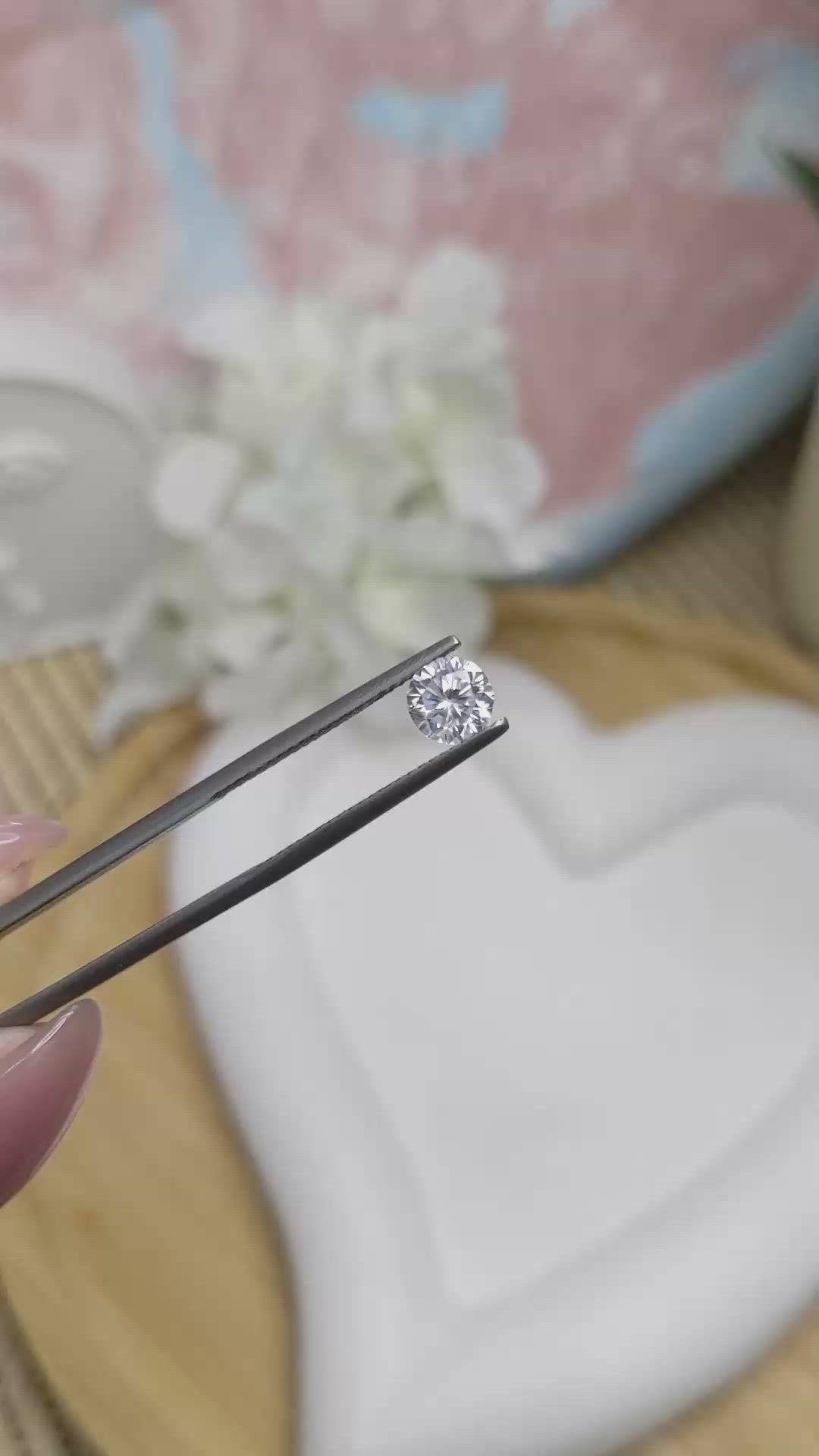 1.12 Ct. White Zircon from Ceylon (Sri Lanka) Size Video