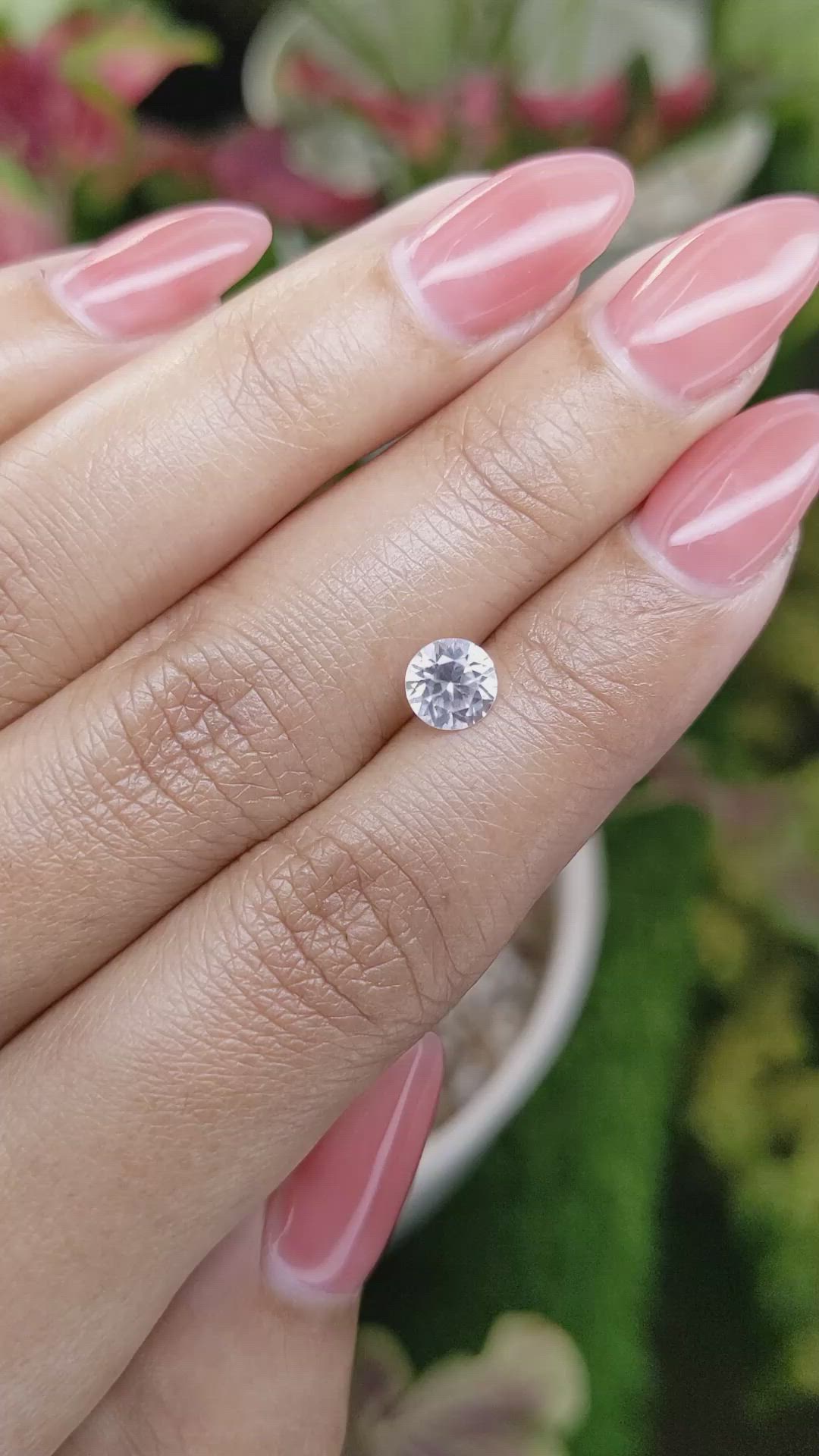 1.14 Ct. White Zircon from Ceylon (Sri Lanka) Size Video