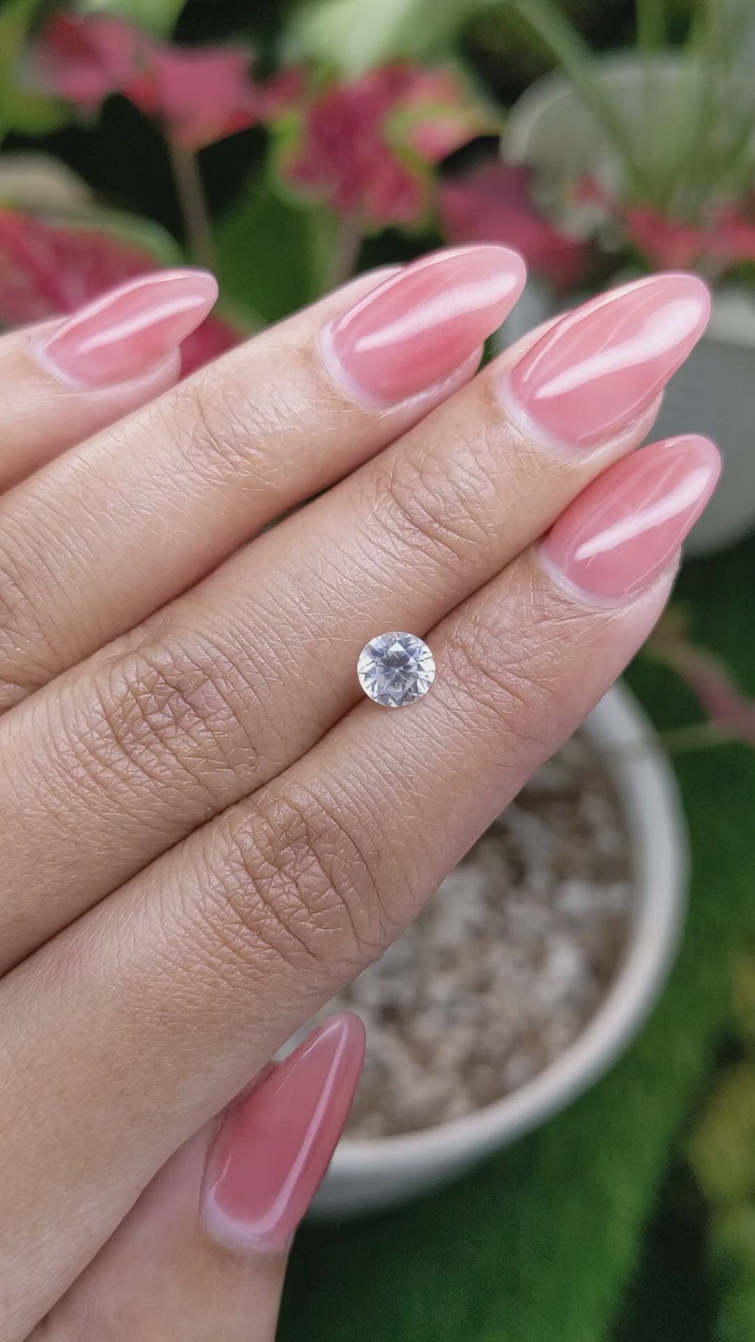 1.13 Ct. White Zircon from Ceylon (Sri Lanka) Size Video