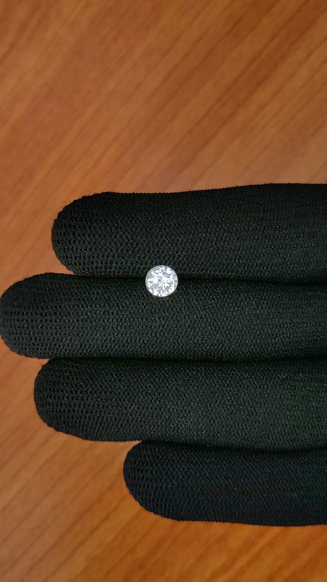 1.11 Ct. White Zircon from Ceylon (Sri Lanka) Size Video