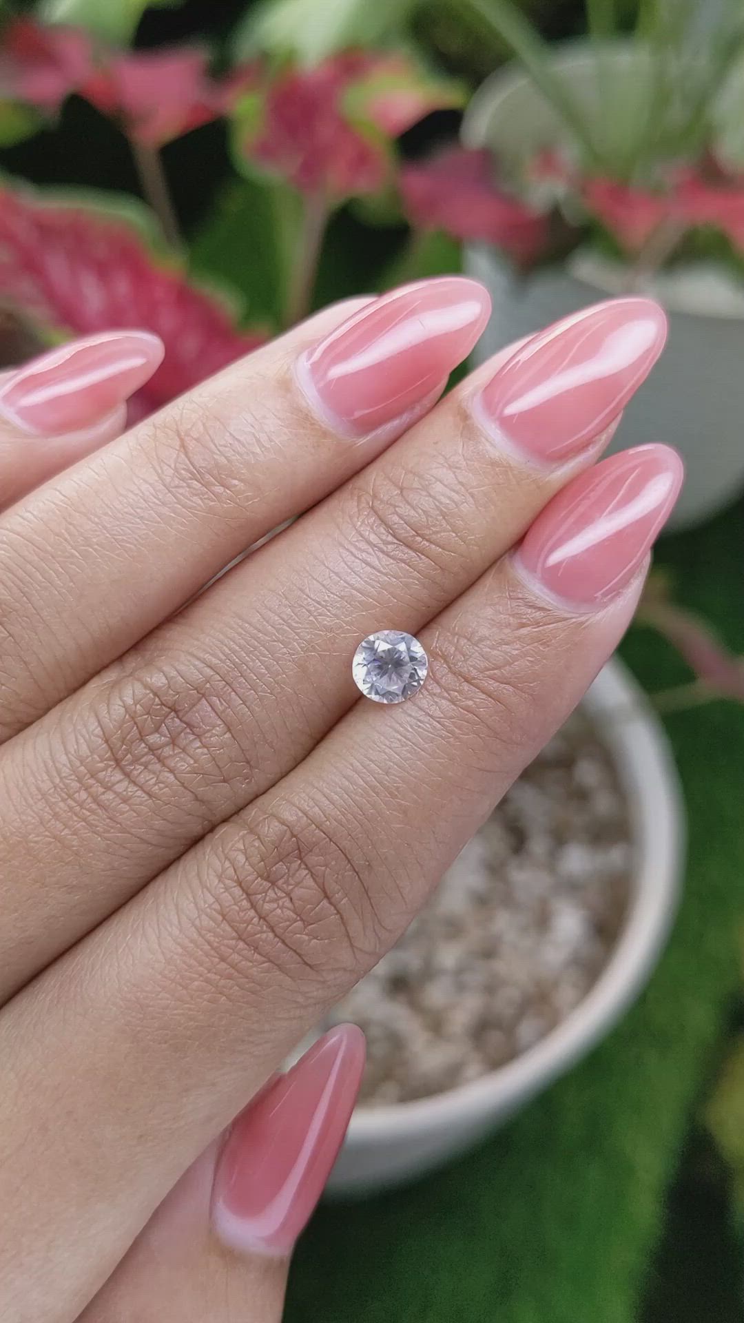 1.19 Ct. White Zircon from Ceylon (Sri Lanka) Size Video