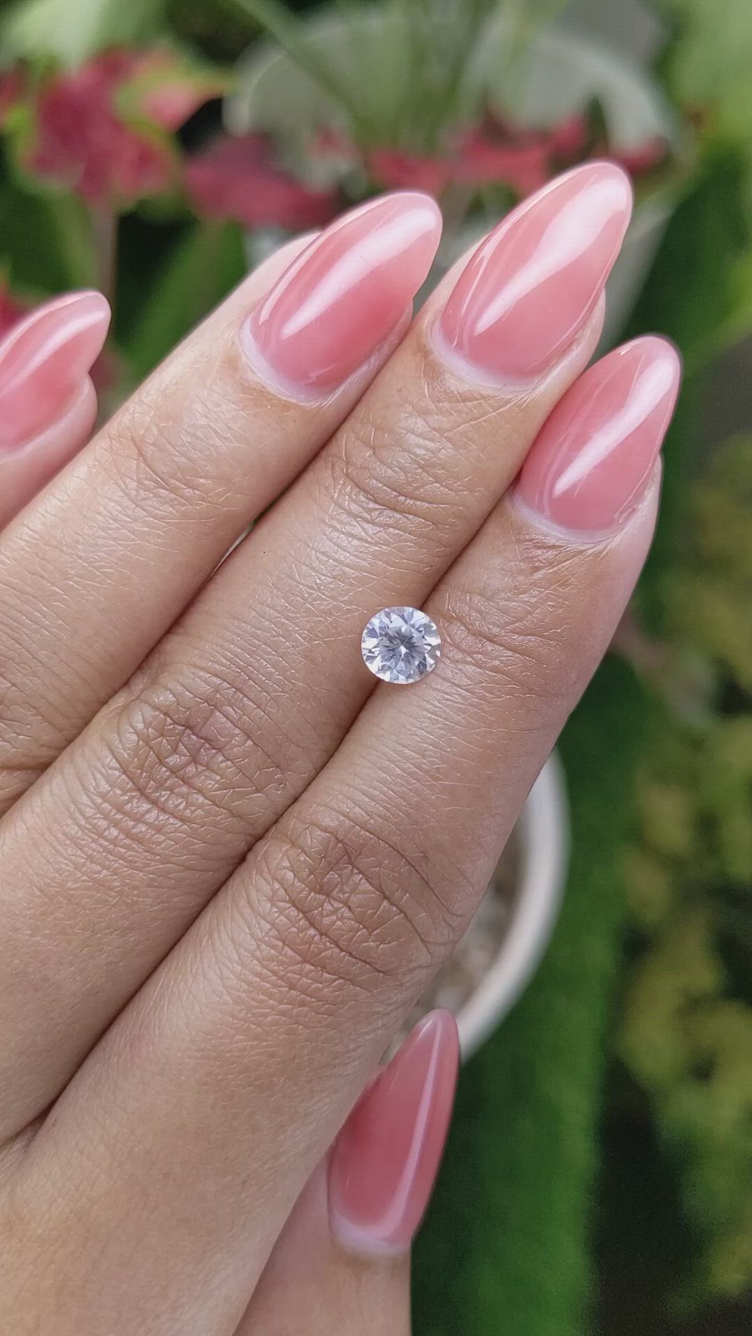 1.11 Ct. White Zircon from Ceylon (Sri Lanka) Size Video