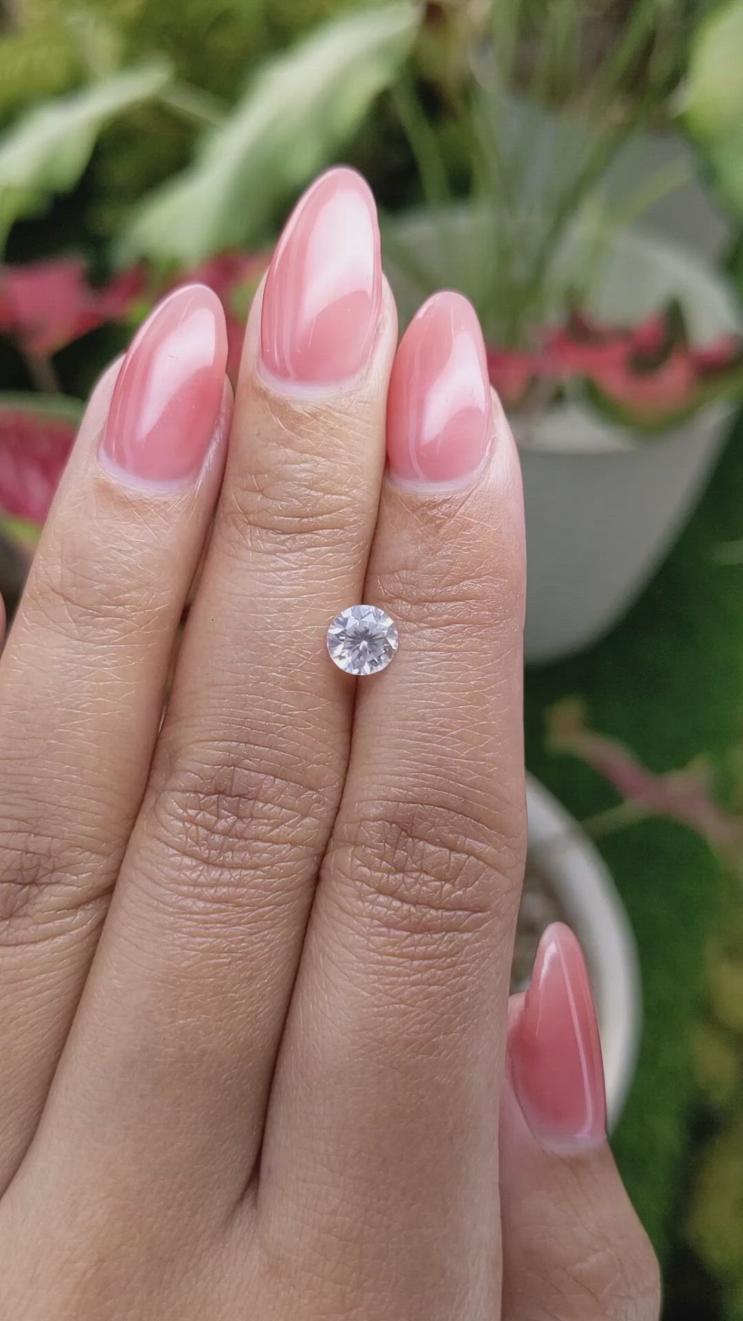 1.11 Ct. White Zircon from Ceylon (Sri Lanka) Size Video