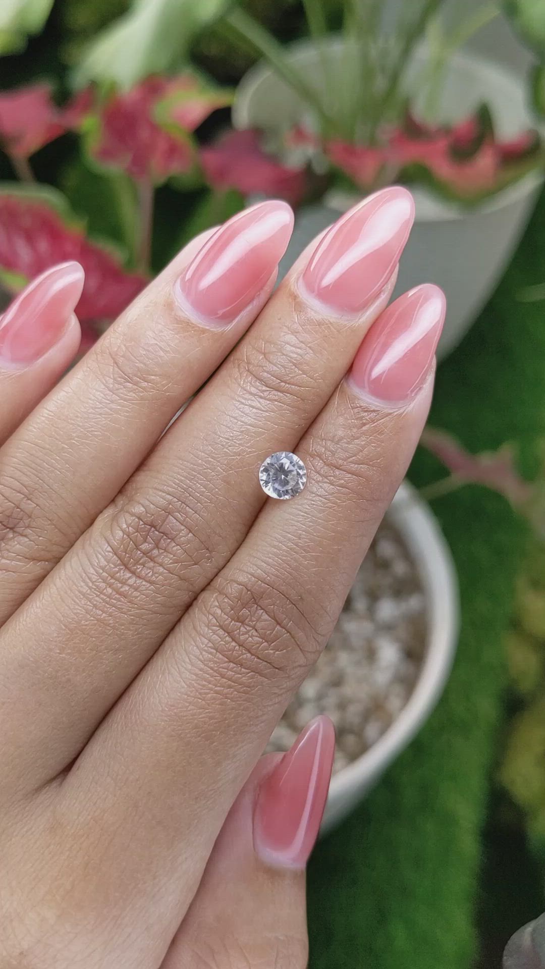 1.19 Ct. White Zircon from Ceylon (Sri Lanka) Size Video