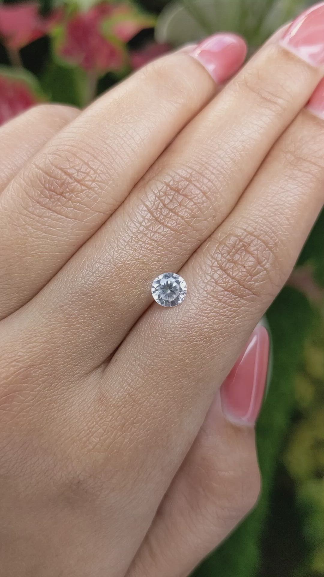 1.19 Ct. White Zircon from Ceylon (Sri Lanka) Size Video