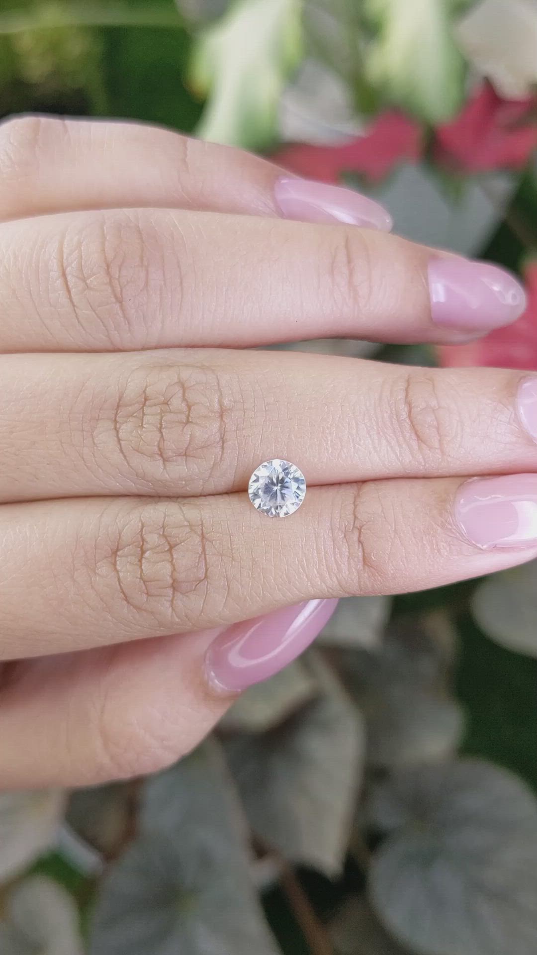 1.36 Ct. White Zircon from Ceylon (Sri Lanka) Size Video