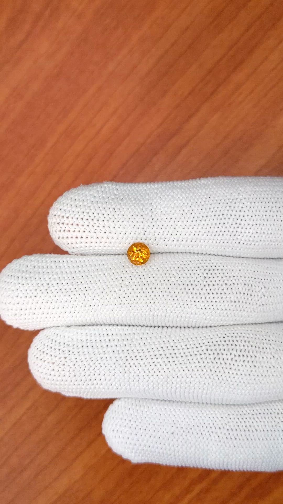 0.48 Ct. Orange Madeira Citrine from Brazil Size Video