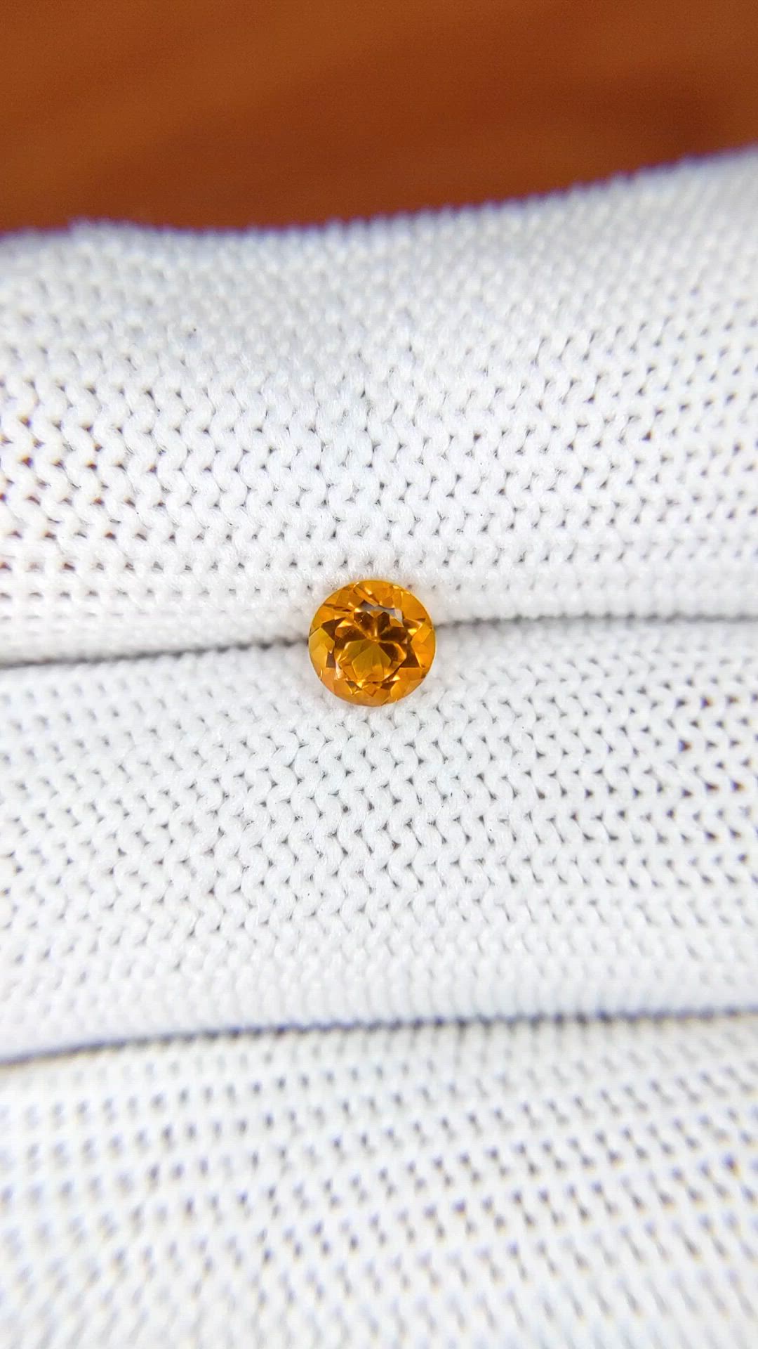 0.48 Ct. Orange Madeira Citrine from Brazil Size Video