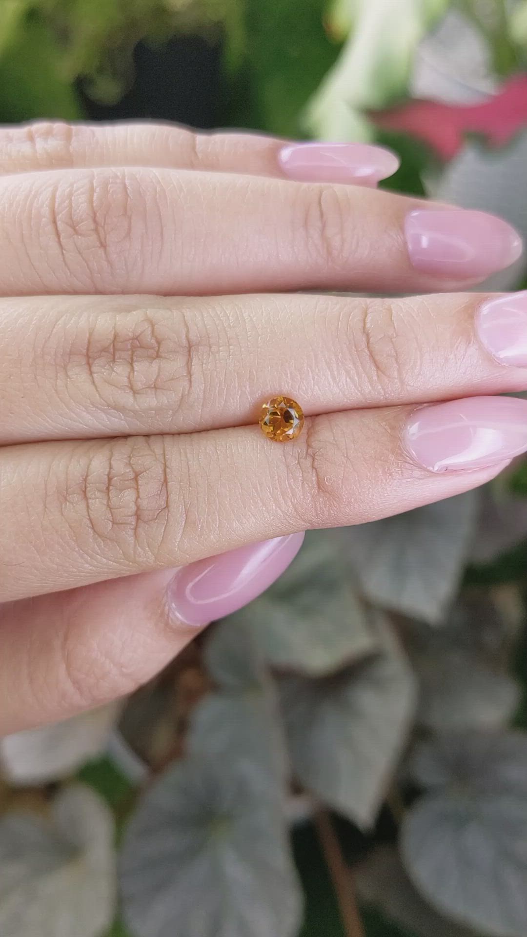 0.48 Ct. Orange Madeira Citrine from Brazil Size Video