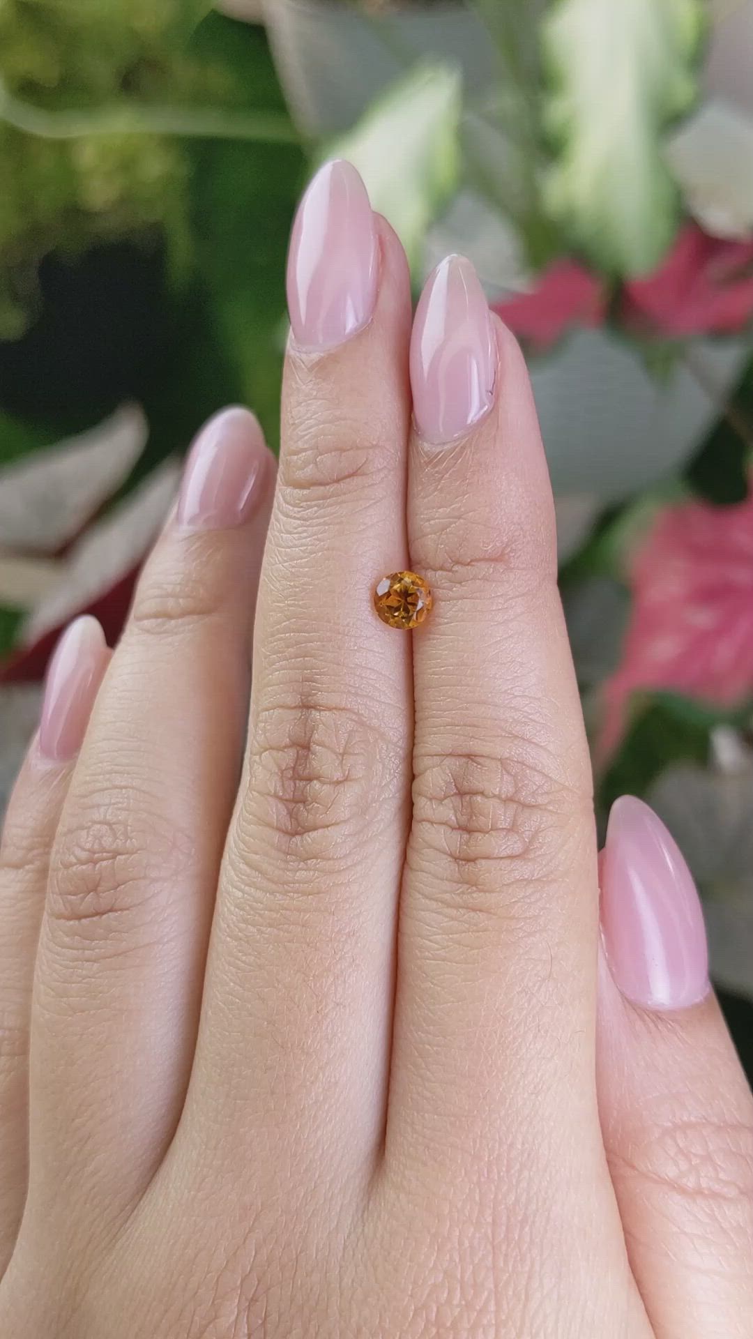 0.48 Ct. Orange Madeira Citrine from Brazil Size Video