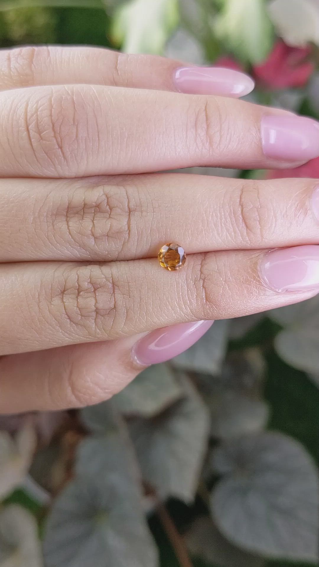 0.39 Ct. Madeira Citrine from Brazil Size Video