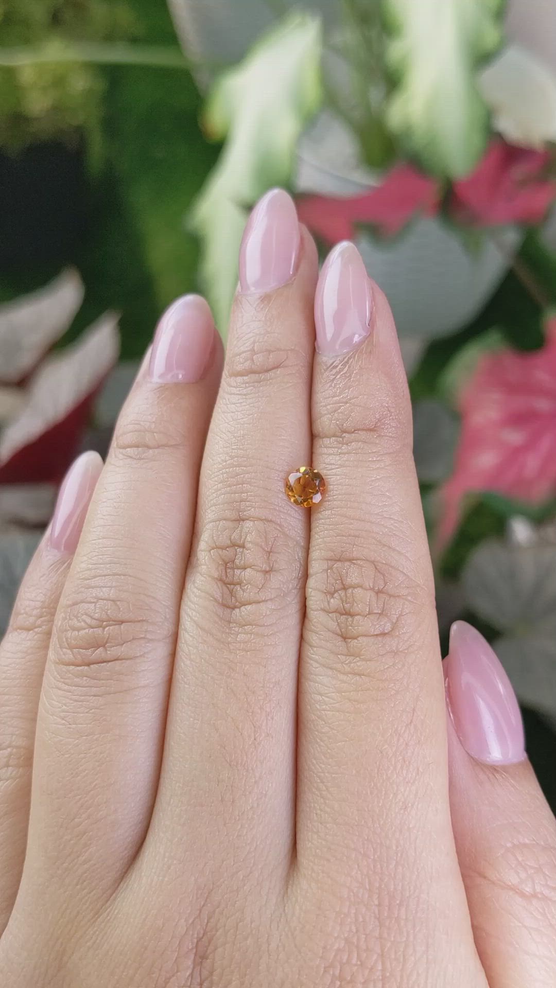 0.39 Ct. Madeira Citrine from Brazil Size Video