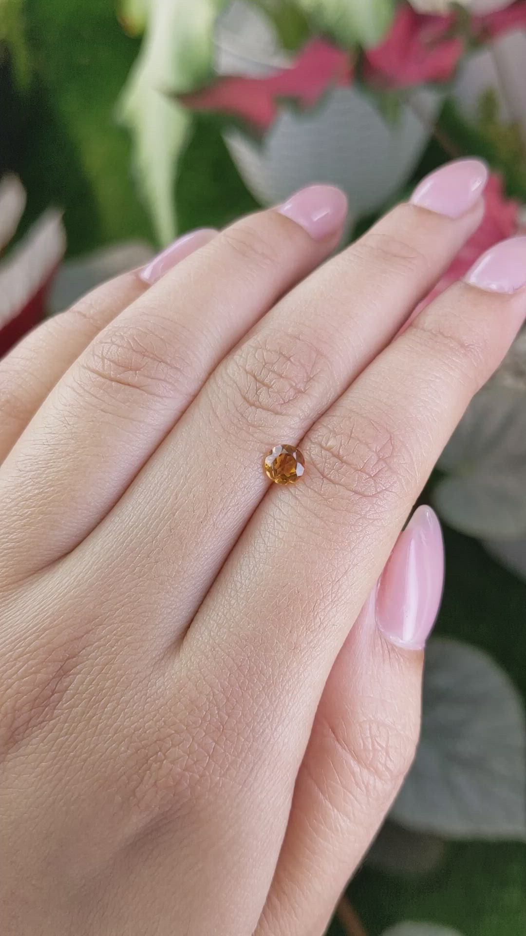 0.39 Ct. Madeira Citrine from Brazil Size Video