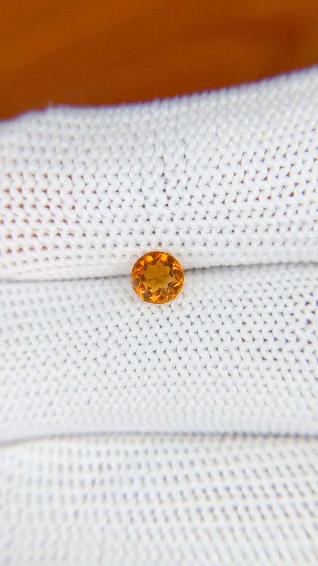 0.39 Ct. Madeira Citrine from Brazil Size Video