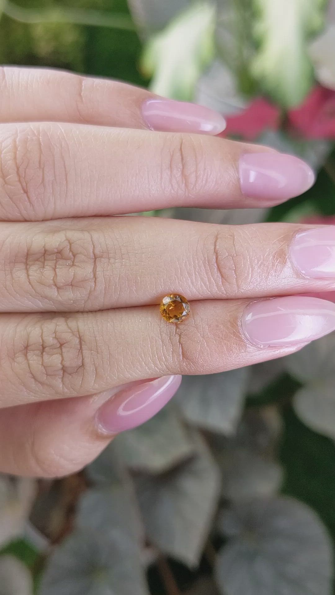 0.41 Ct. Yellowish Orange Madeira Citrine from Brazil Size Video