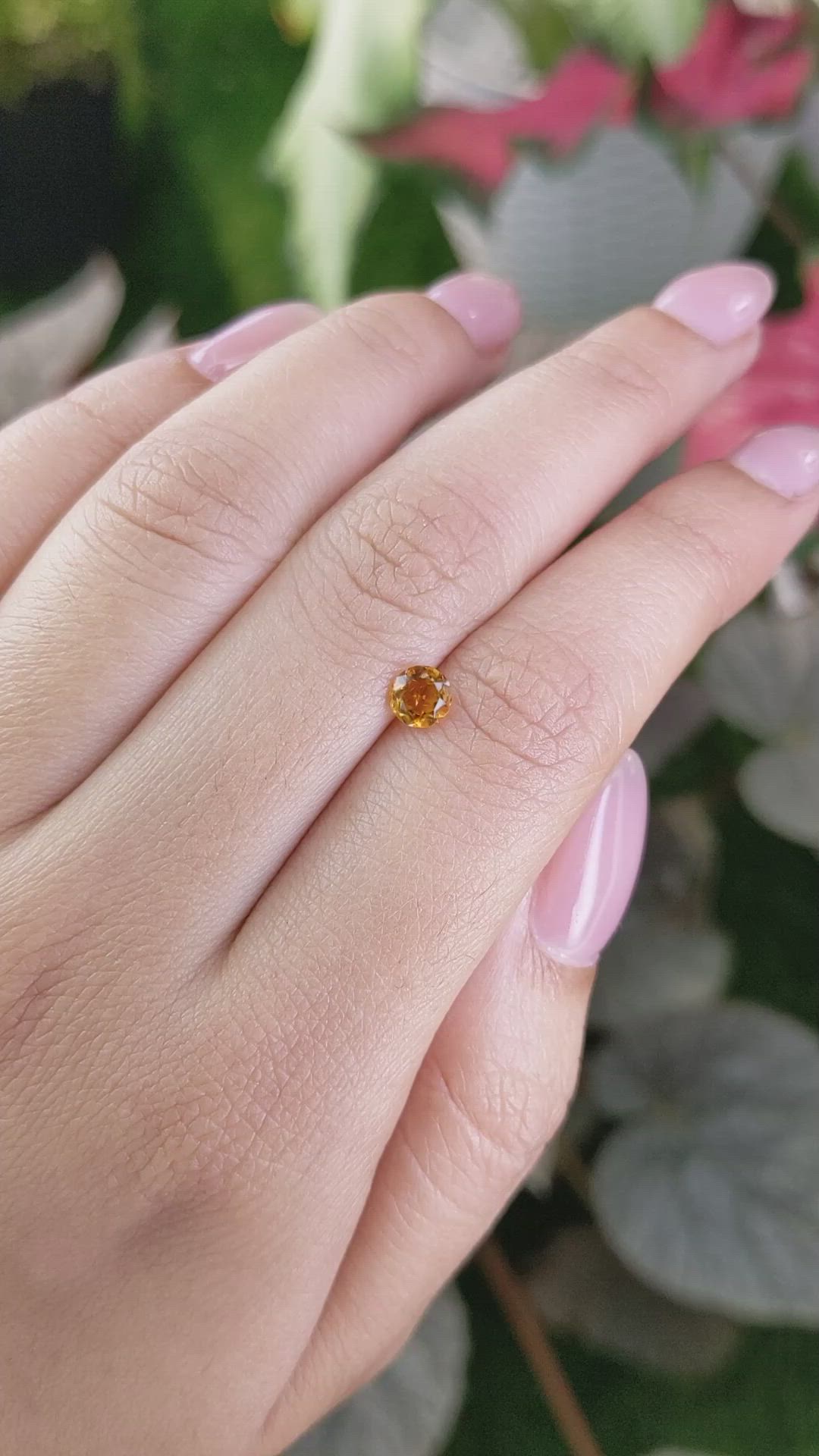 0.41 Ct. Yellowish Orange Madeira Citrine from Brazil Size Video