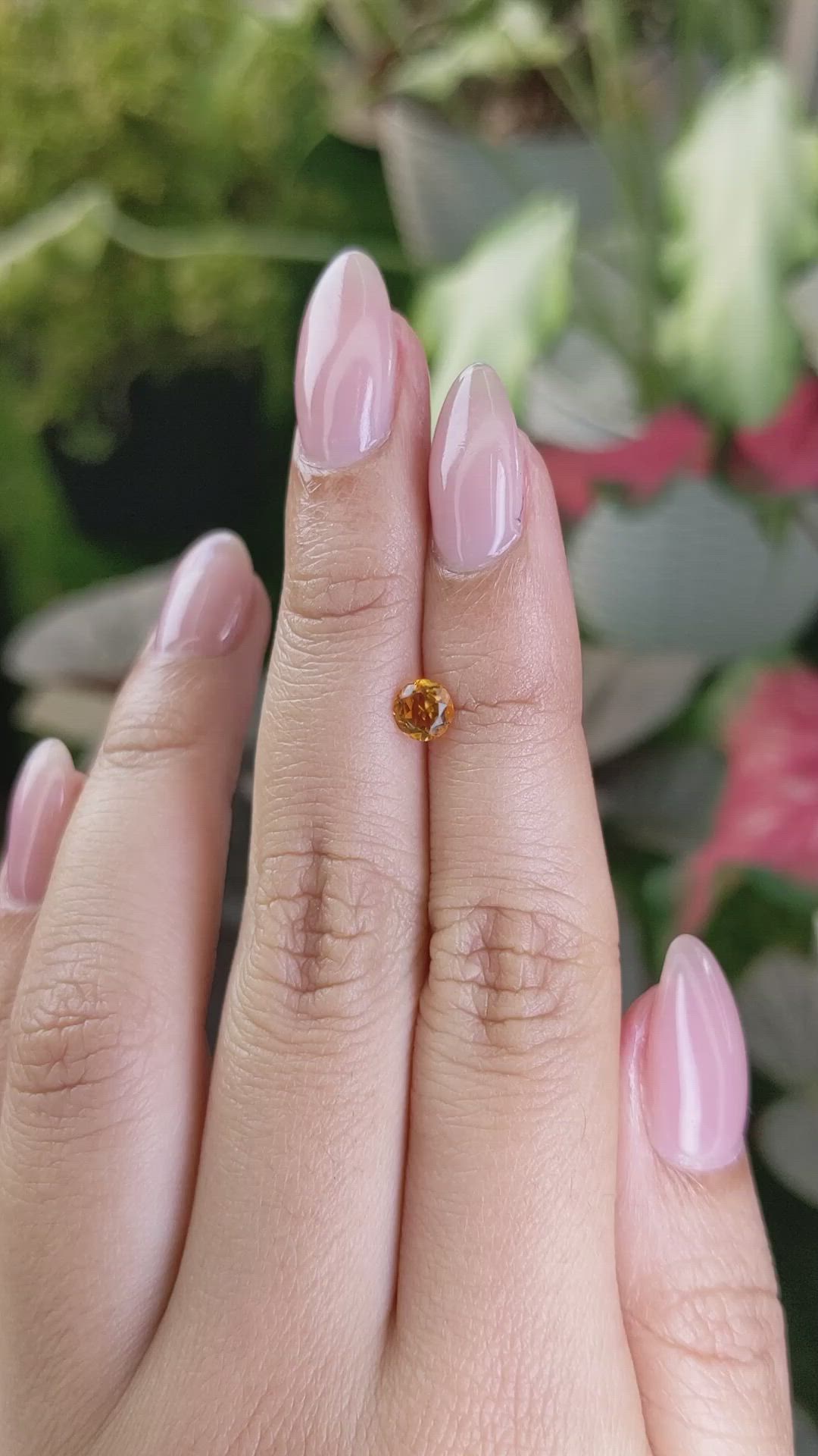 0.41 Ct. Yellowish Orange Madeira Citrine from Brazil Size Video