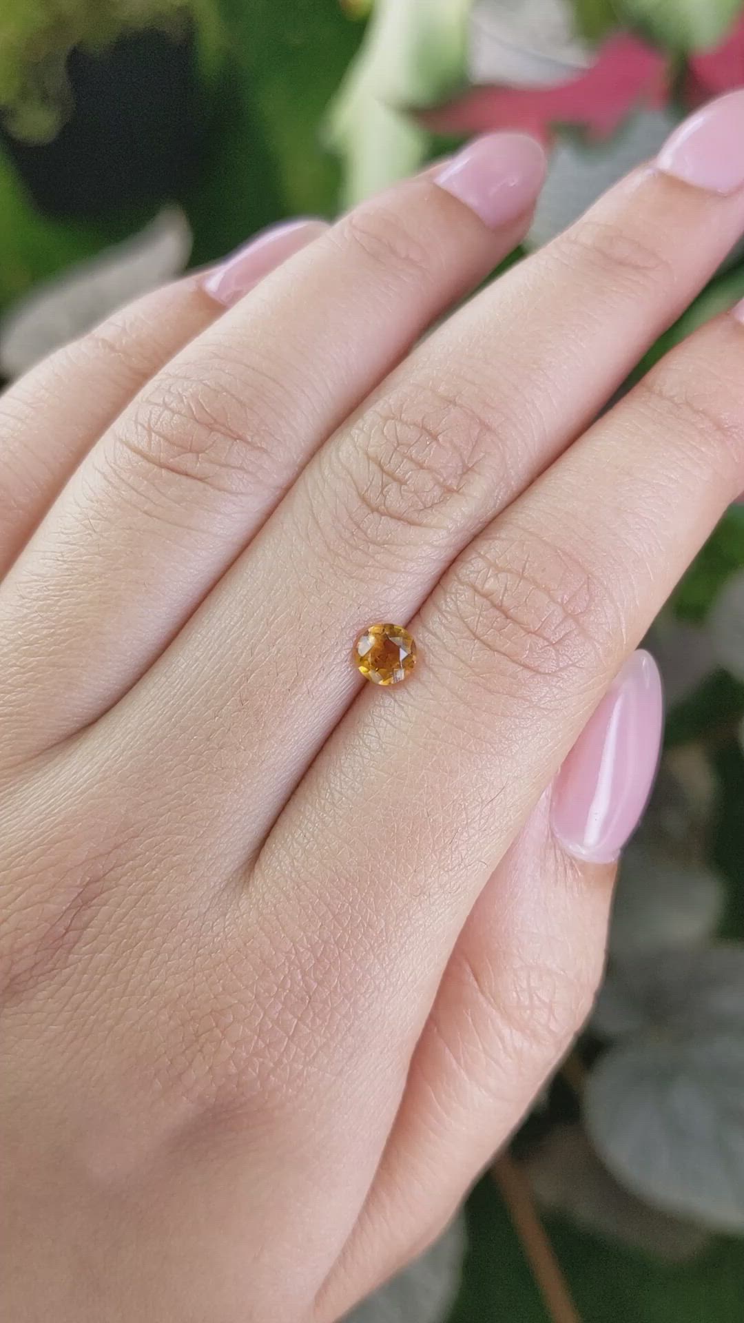 0.42 Ct. Orange Madeira Citrine from Brazil Size Video