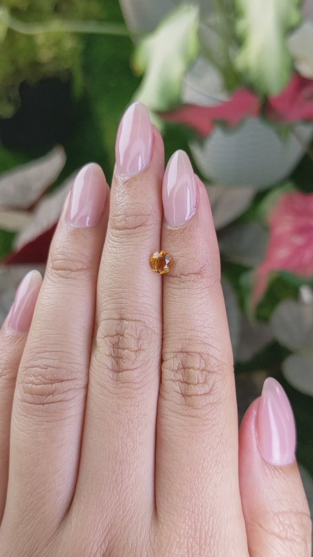 0.42 Ct. Orange Madeira Citrine from Brazil Size Video