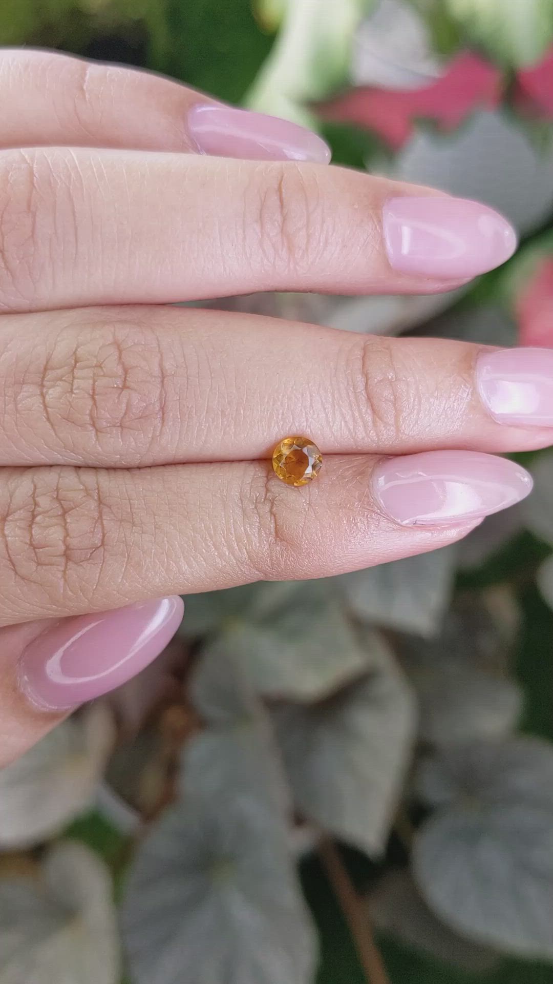 0.42 Ct. Orange Madeira Citrine from Brazil Size Video