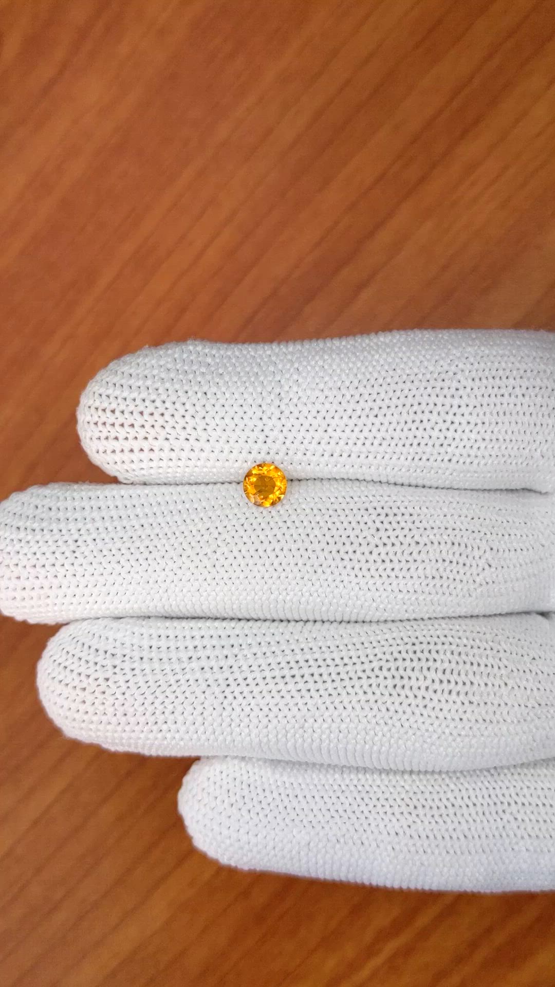 0.42 Ct. Orange Madeira Citrine from Brazil Size Video