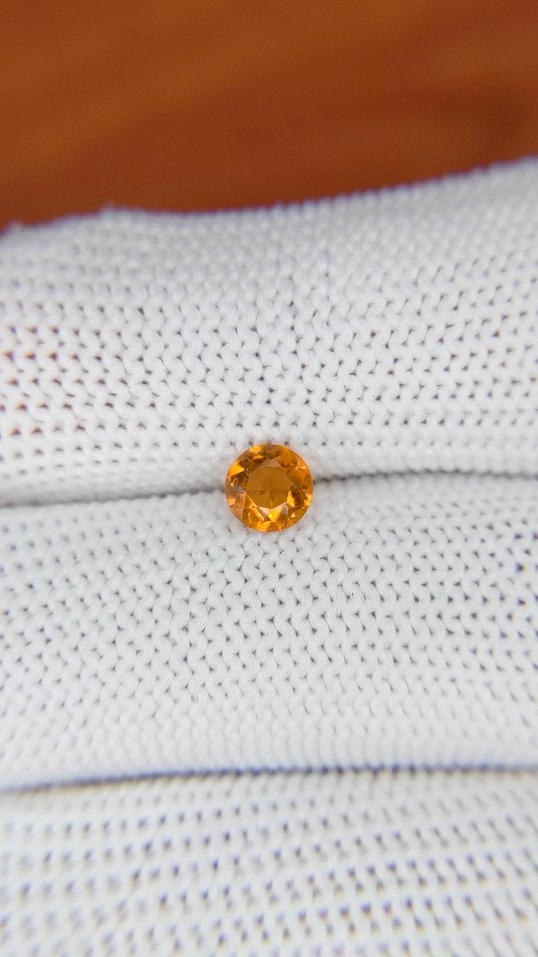 0.42 Ct. Orange Madeira Citrine from Brazil Size Video