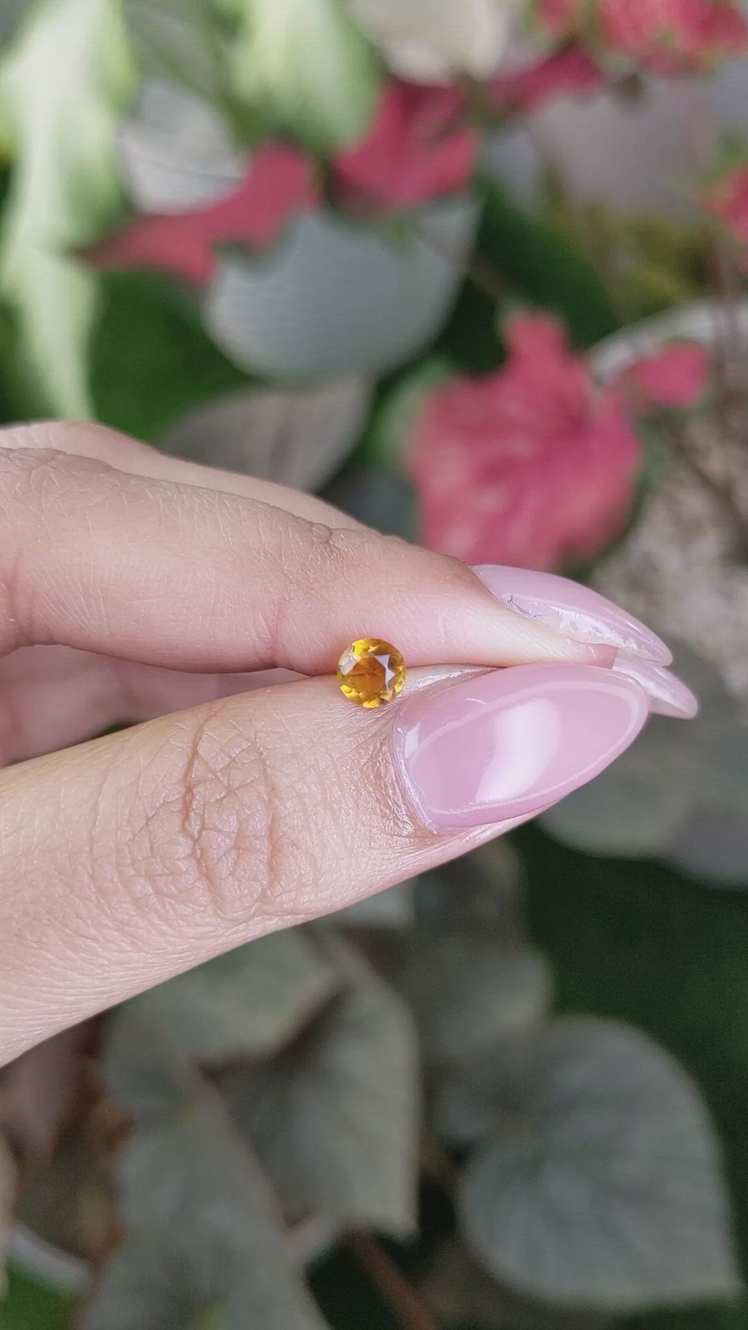 0.42 Ct. Orange Madeira Citrine from Brazil Size Video