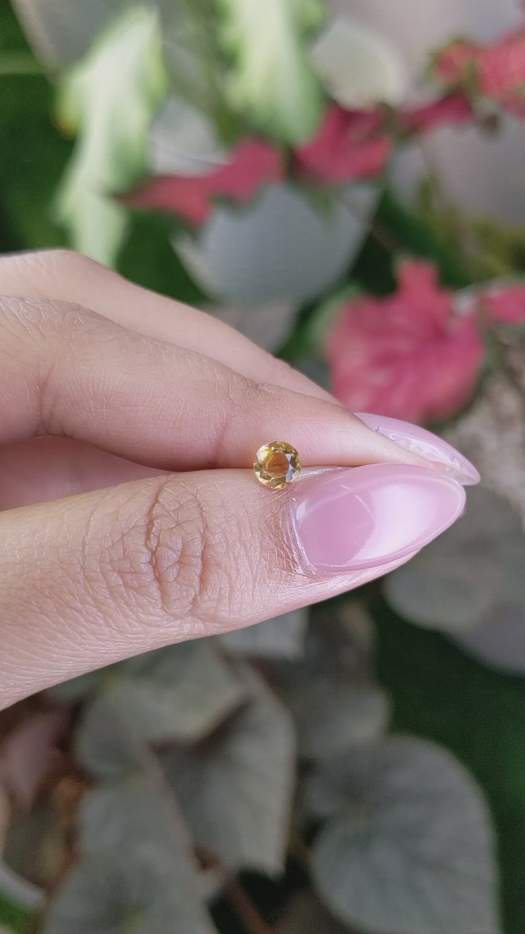 0.44 Ct. Yellow Madeira Citrine from Brazil Size Video