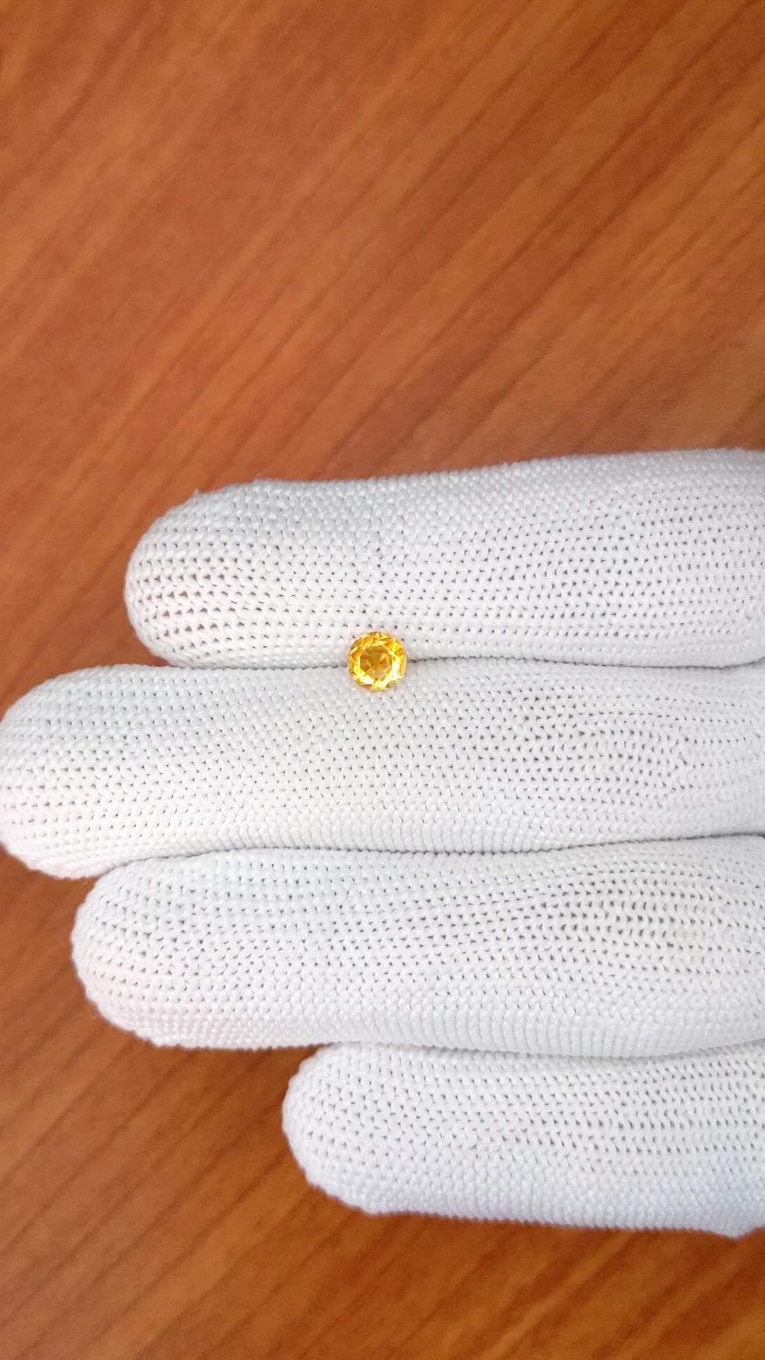 0.44 Ct. Yellow Madeira Citrine from Brazil Size Video