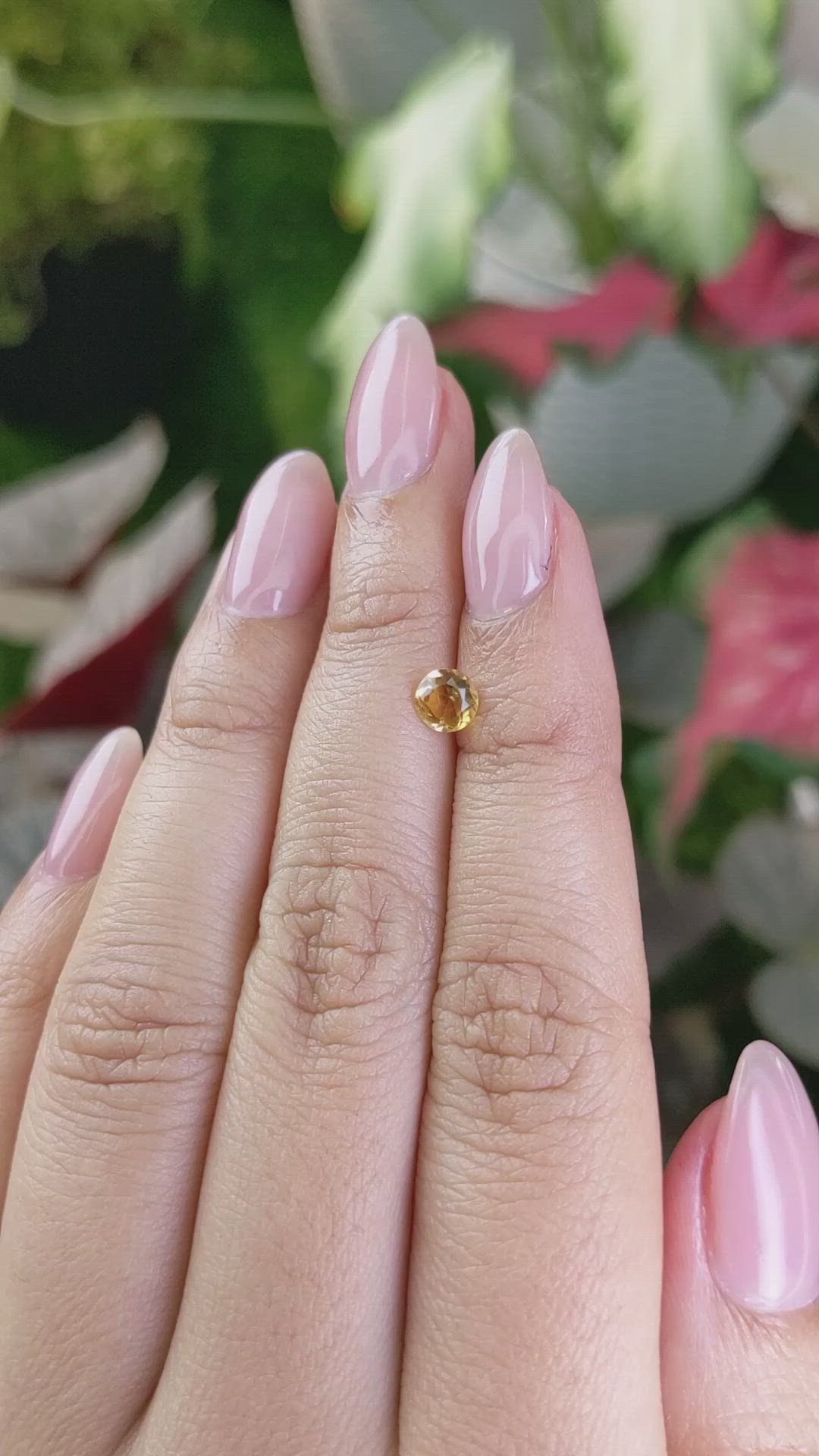 0.44 Ct. Yellow Madeira Citrine from Brazil Size Video