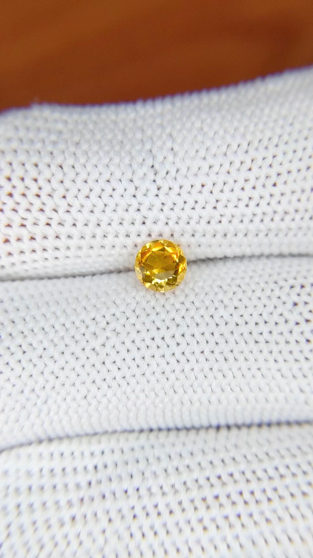 0.44 Ct. Yellow Madeira Citrine from Brazil Size Video