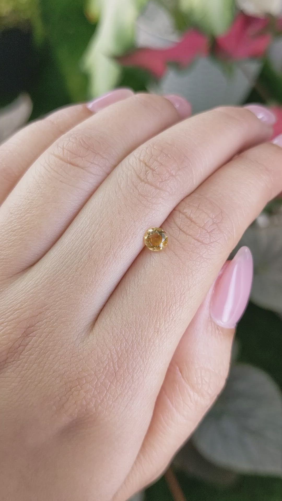 0.44 Ct. Yellow Madeira Citrine from Brazil Size Video