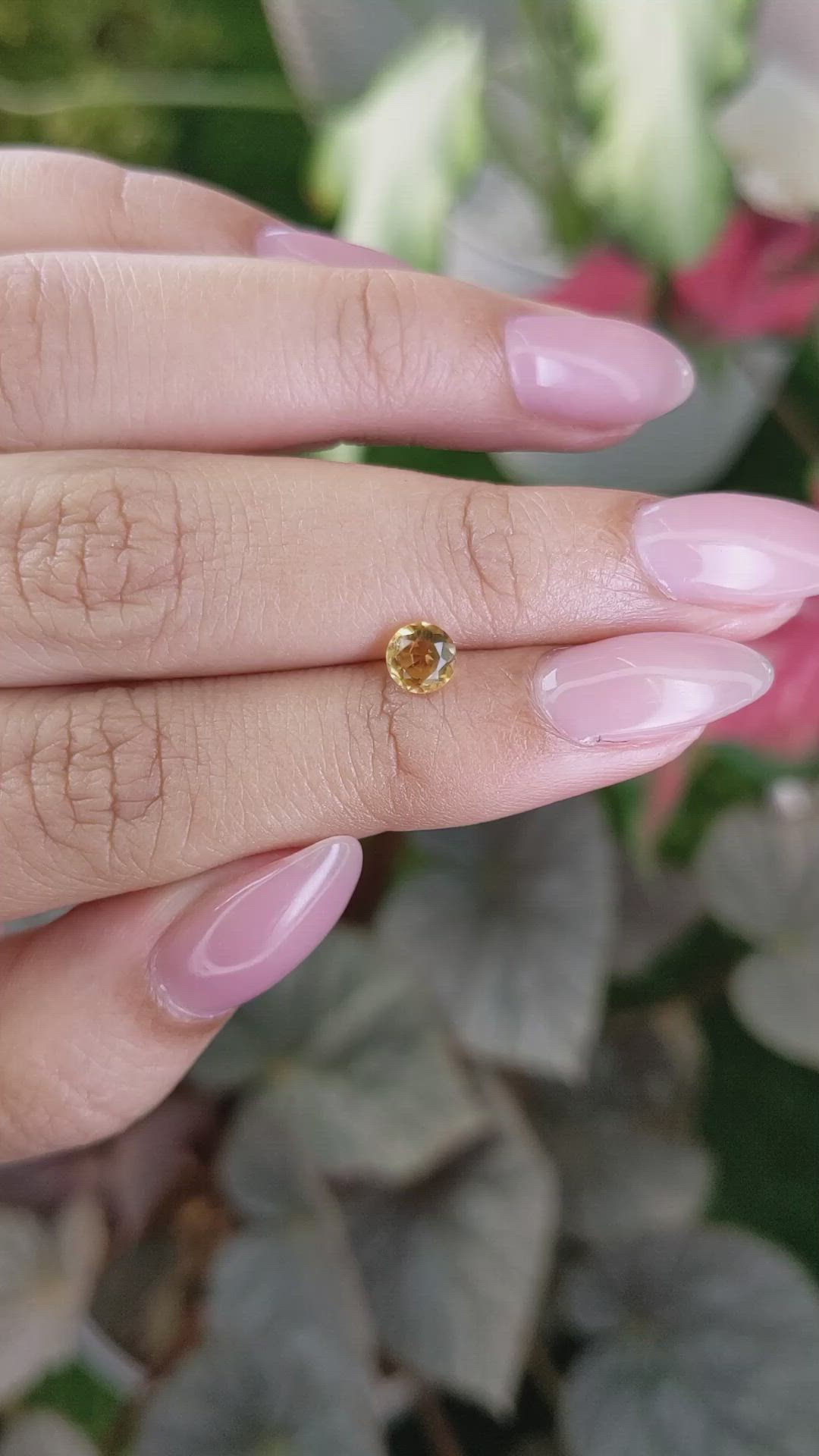 0.44 Ct. Yellow Madeira Citrine from Brazil Size Video