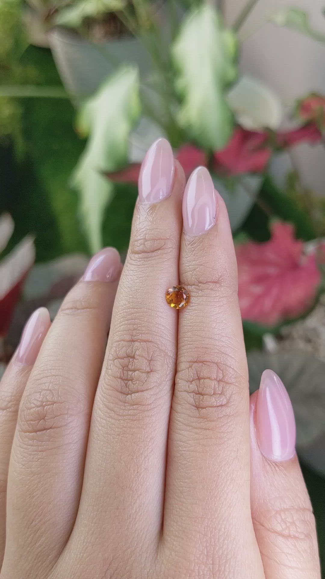 0.40 Ct. Orange Madeira Citrine from Brazil Size Video