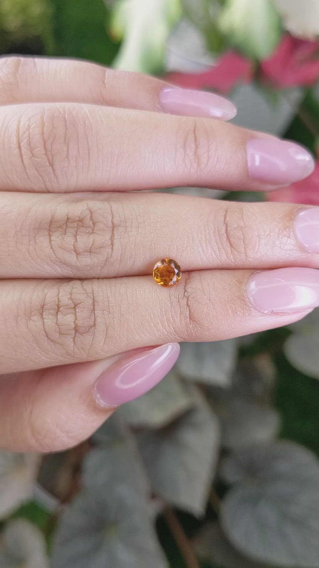 0.40 Ct. Orange Madeira Citrine from Brazil Size Video