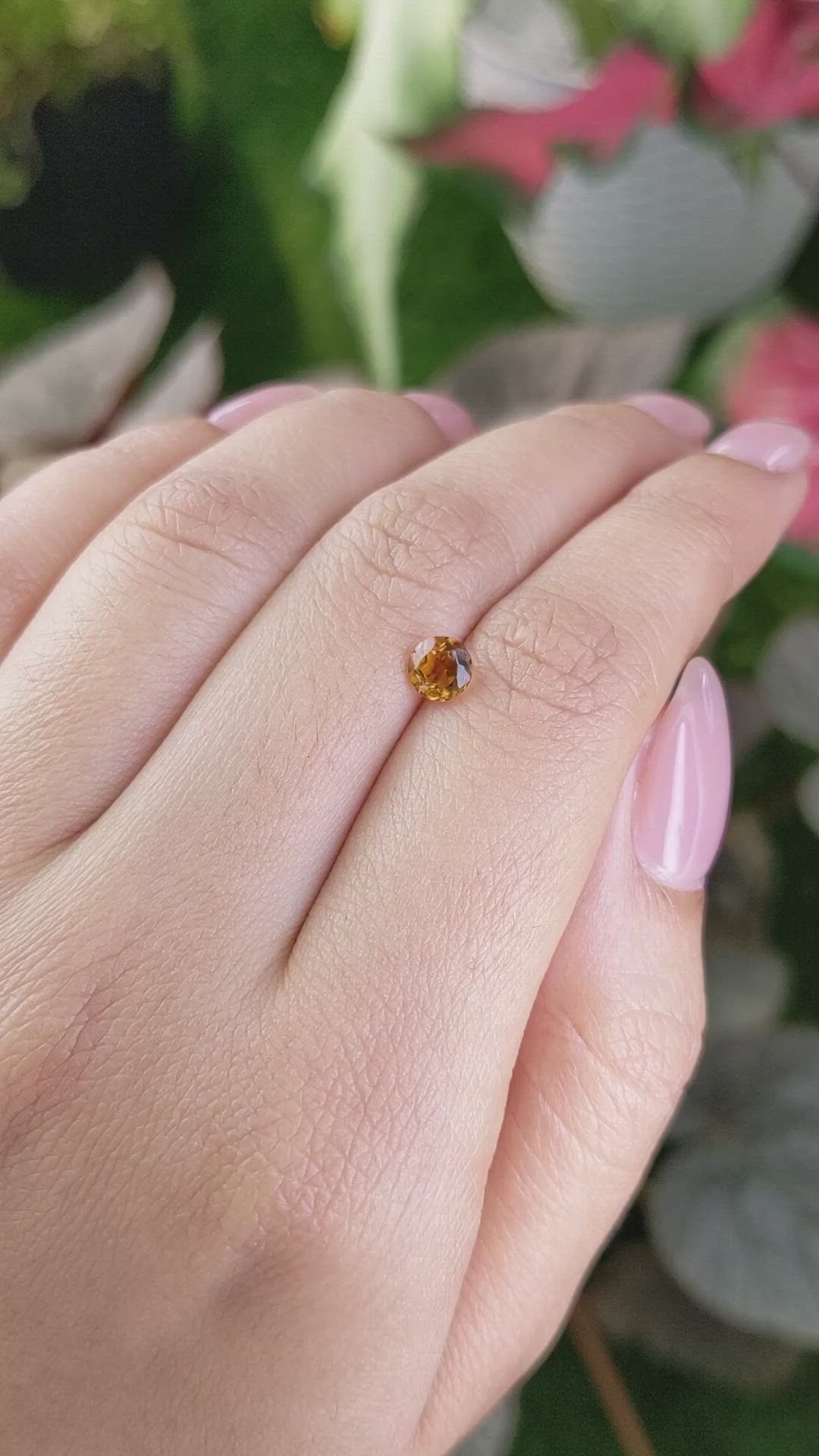 0.50 Ct. Orange Madeira Citrine from Brazil Size Video