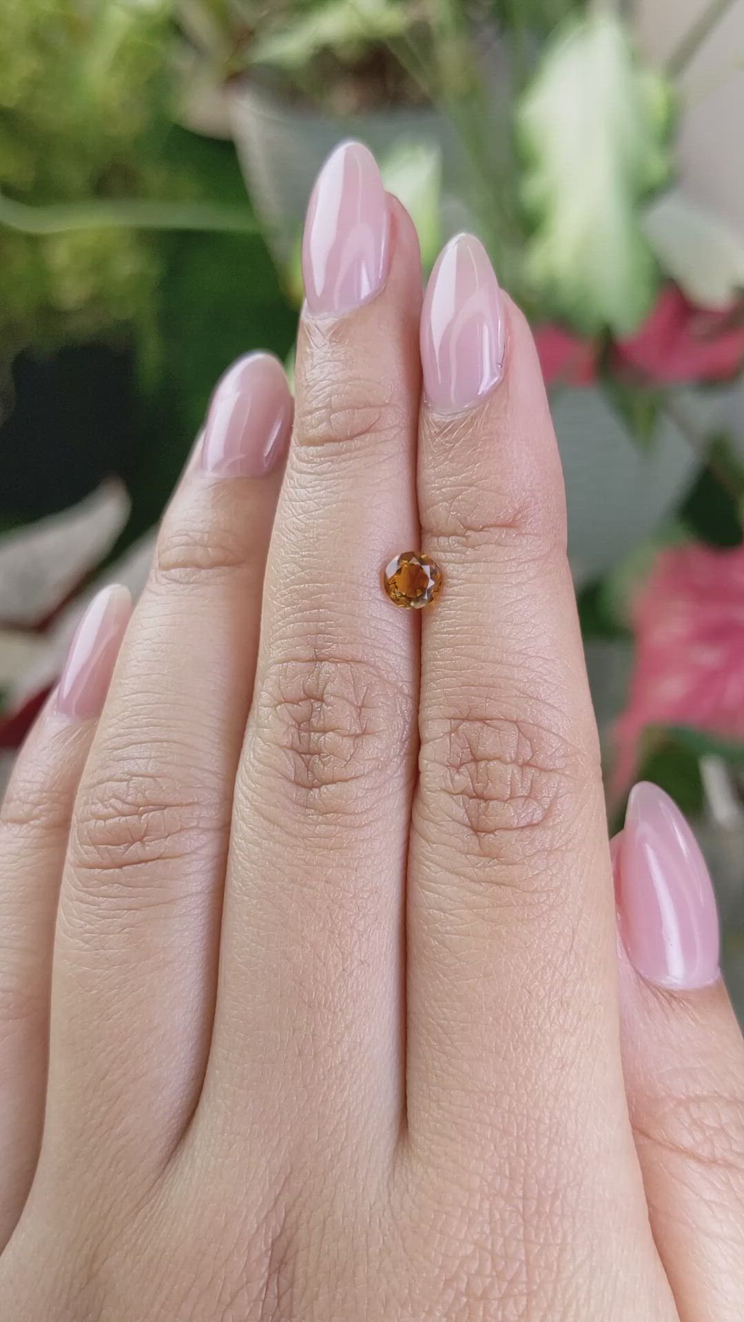 0.50 Ct. Orange Madeira Citrine from Brazil Size Video