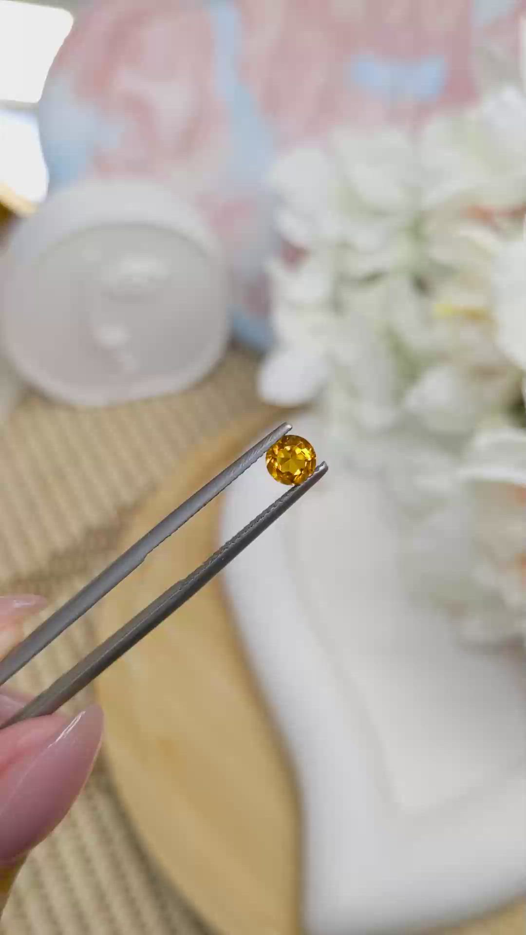 0.50 Ct. Orange Madeira Citrine from Brazil Size Video