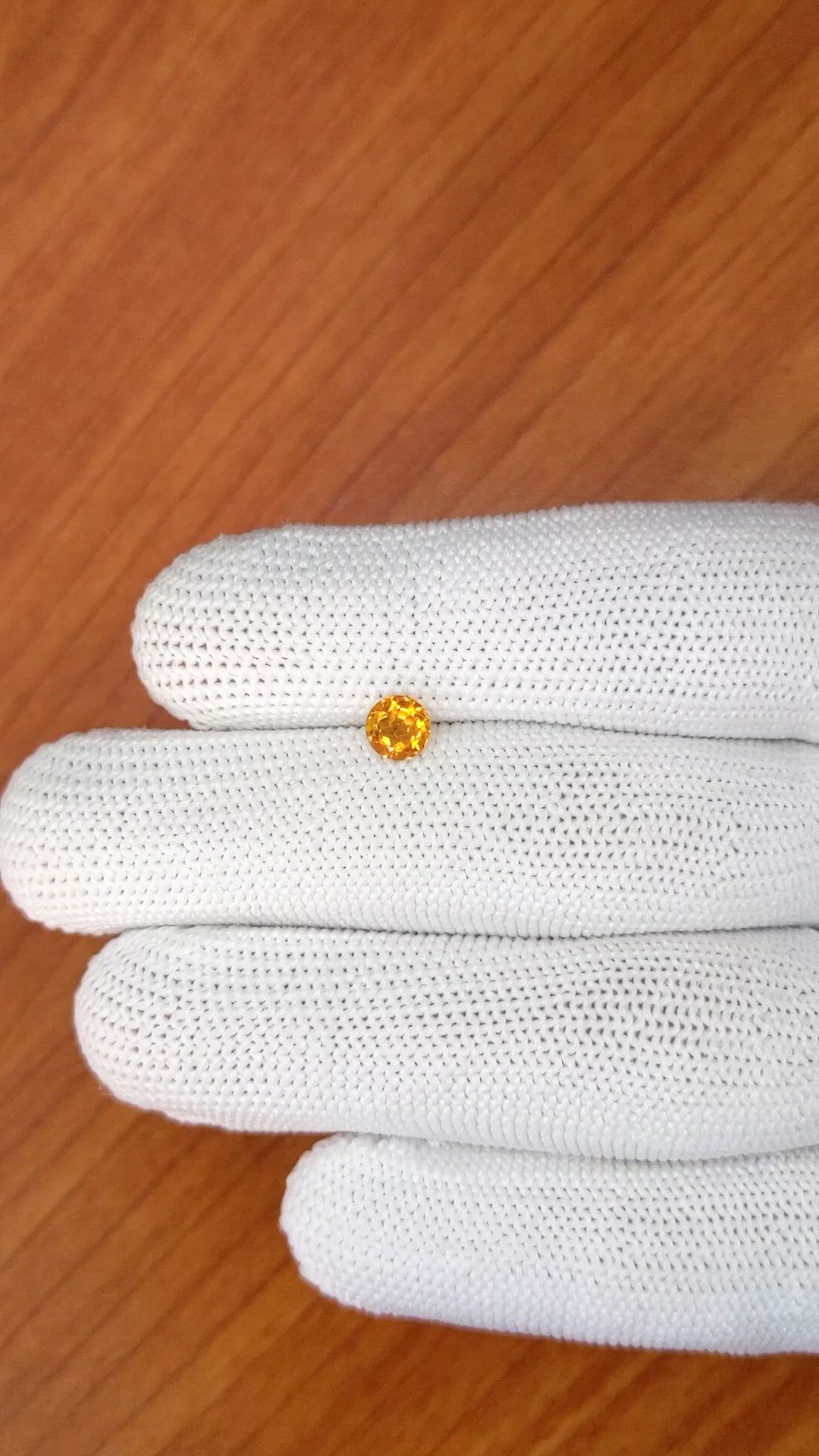 0.50 Ct. Orange Madeira Citrine from Brazil Size Video
