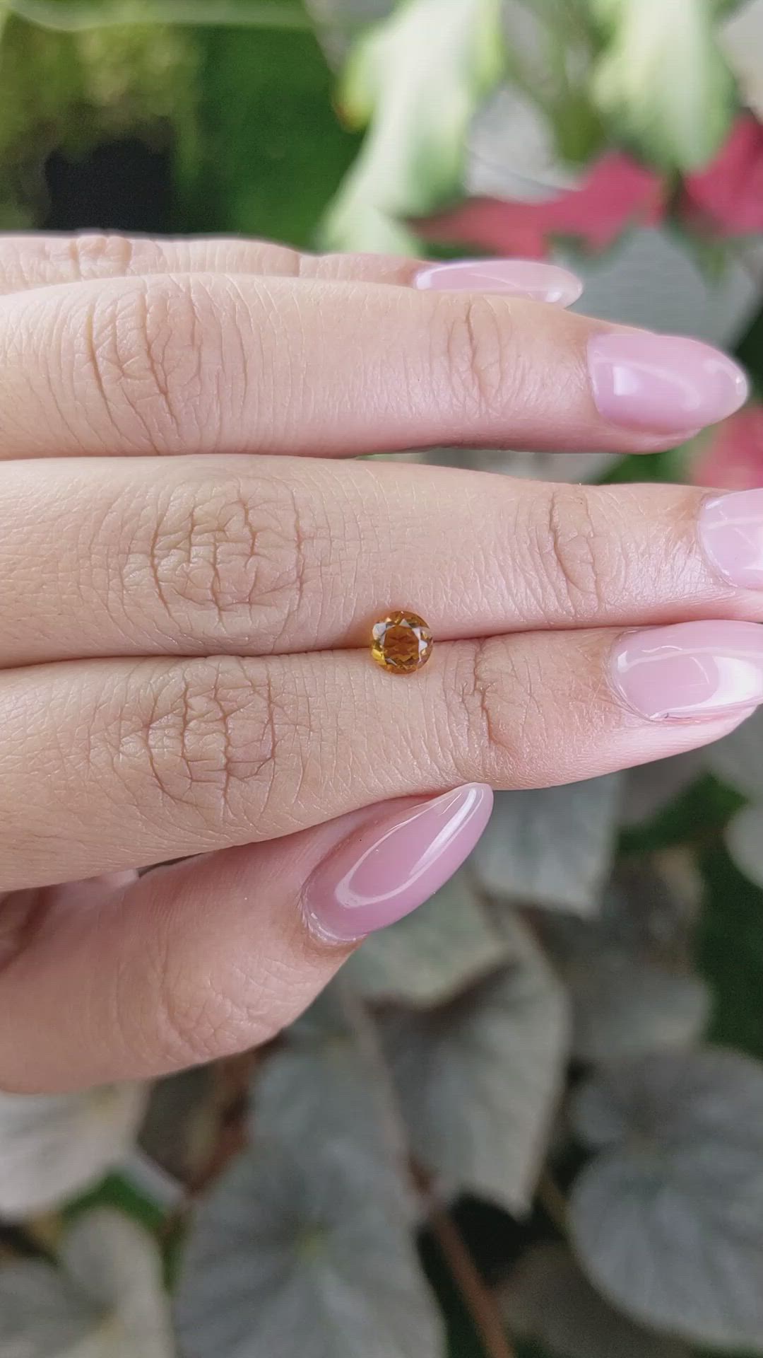 0.47 Ct. Orange Madeira Citrine from Brazil Size Video