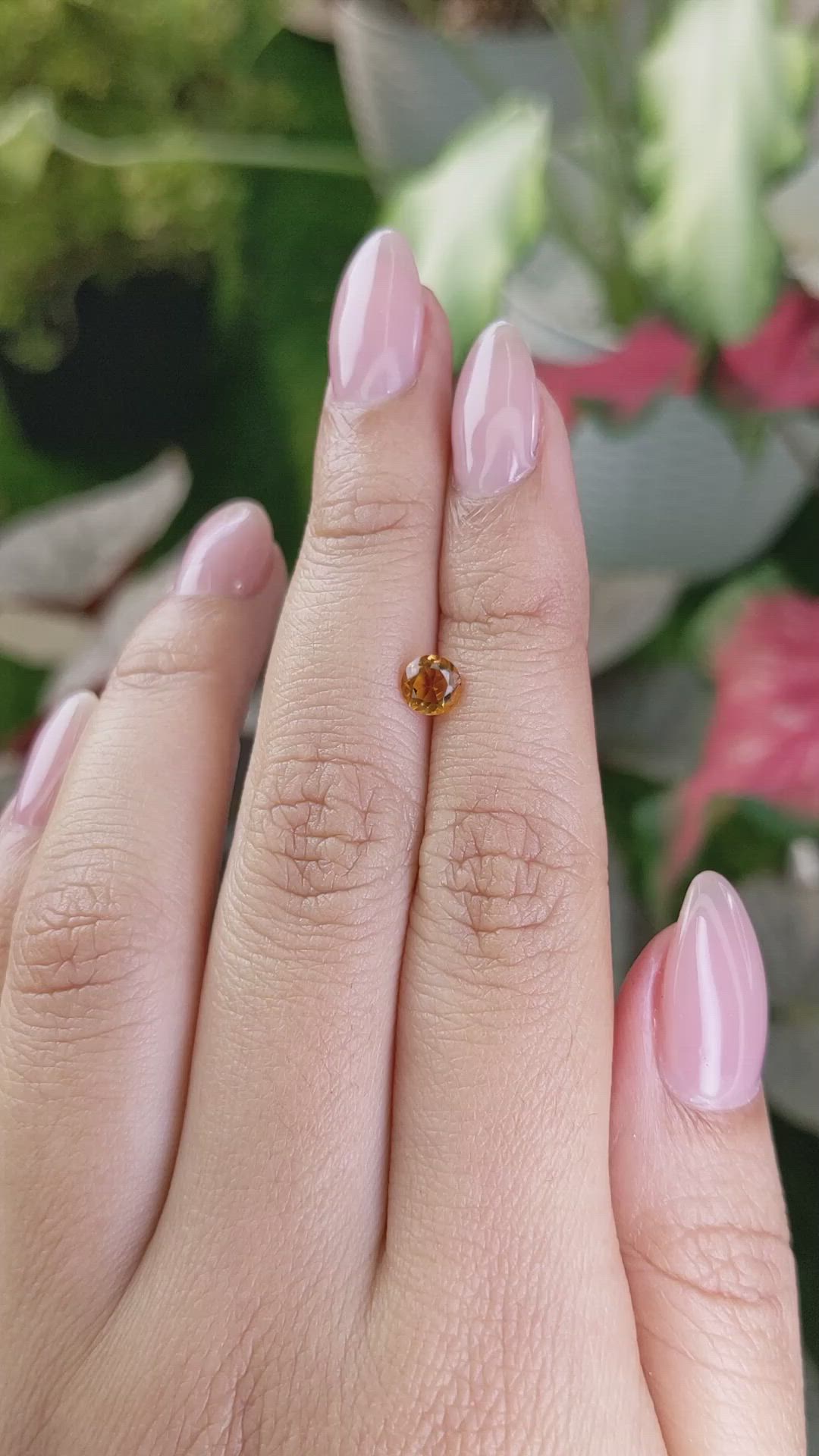 0.47 Ct. Orange Madeira Citrine from Brazil Size Video