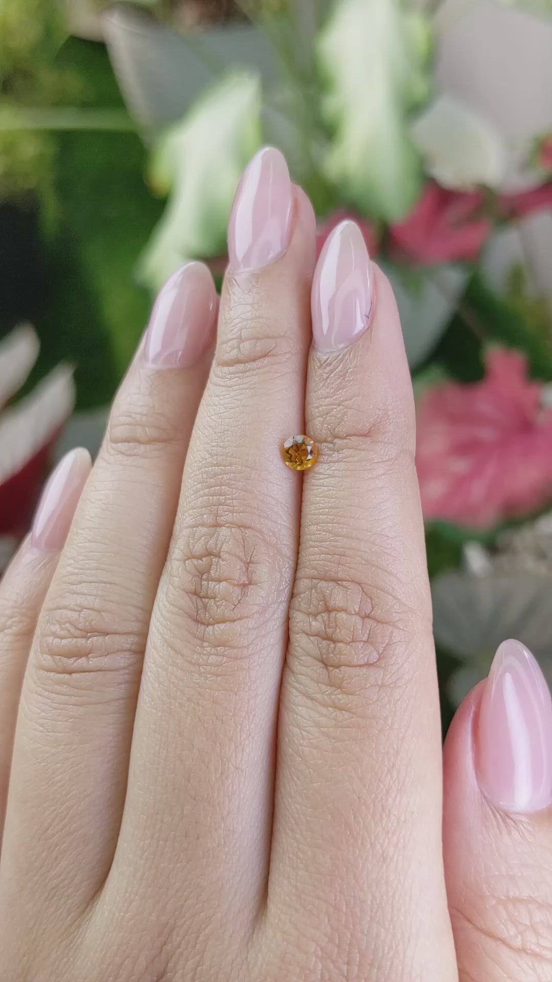 0.23 Ct. Yellowish Orange Madeira Citrine from Brazil Size Video