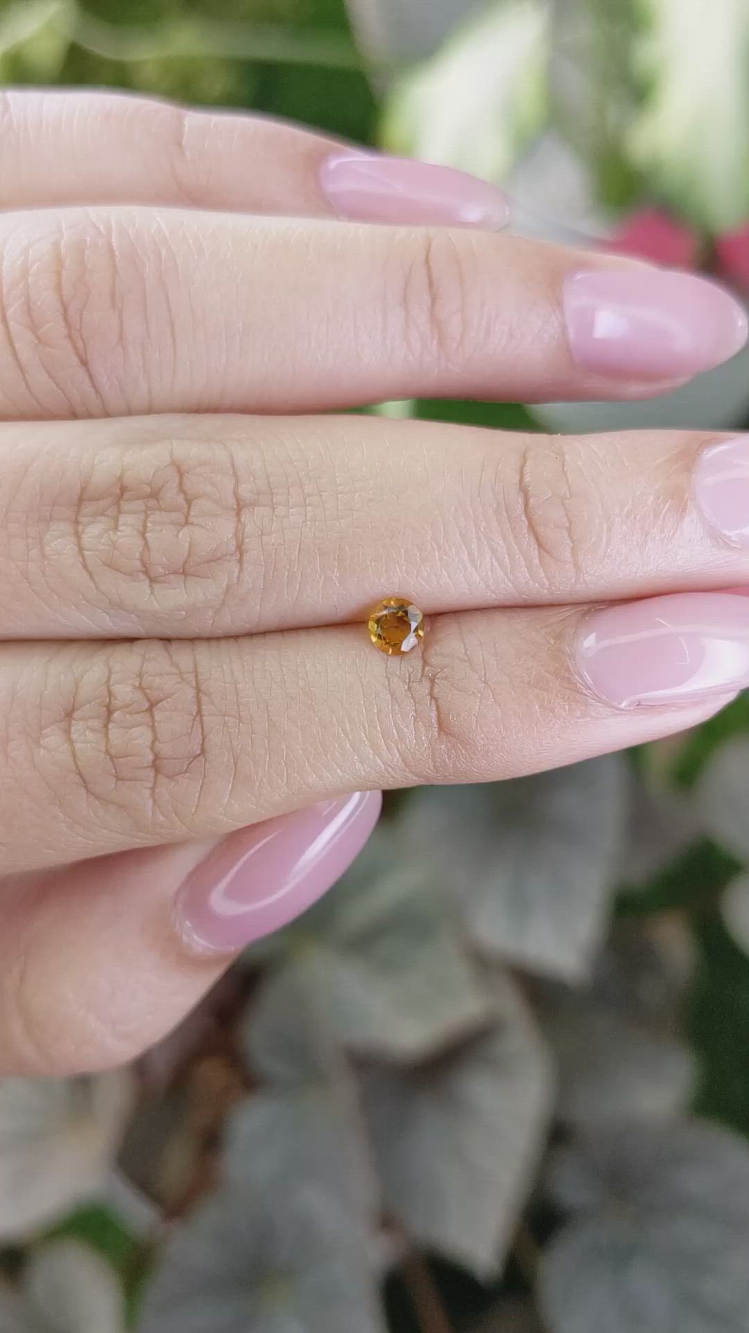 0.23 Ct. Yellowish Orange Madeira Citrine from Brazil Size Video