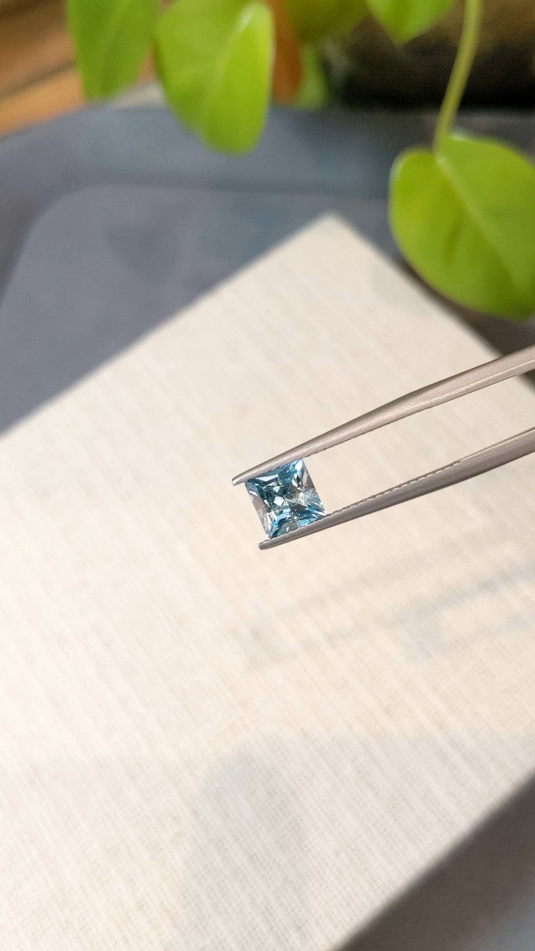 0.97 Ct. Blue Aquamarine from Nigeria Size Video
