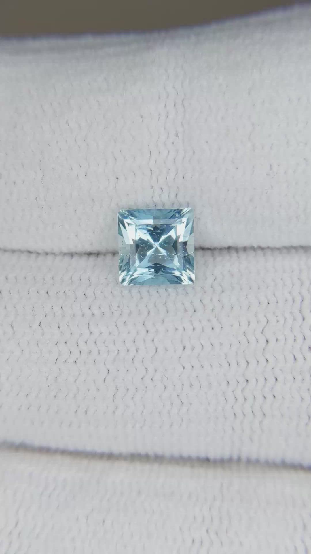 0.97 Ct. Blue Aquamarine from Nigeria Size Video